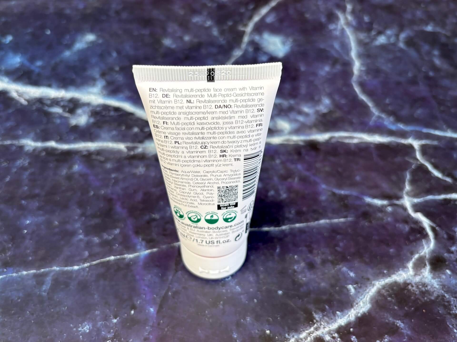 Ingredienser i Australian Bodycare B12 Face Cream