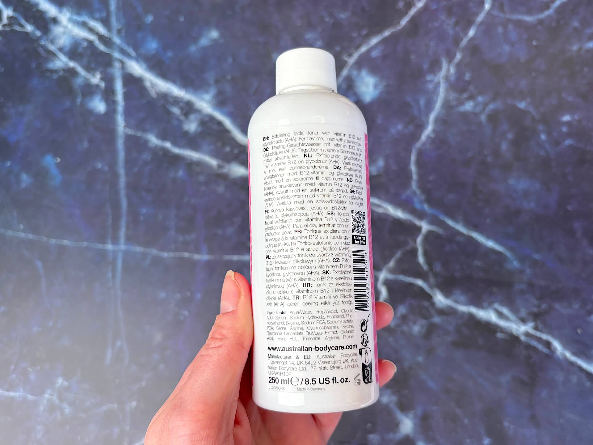 Ingredienser i Australian Bodycare B12 Face Toner