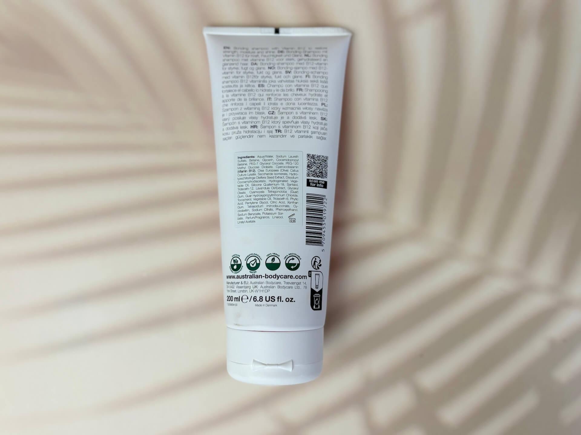 Ingredienser i Australian Bodycare B12 Hair Shampoo