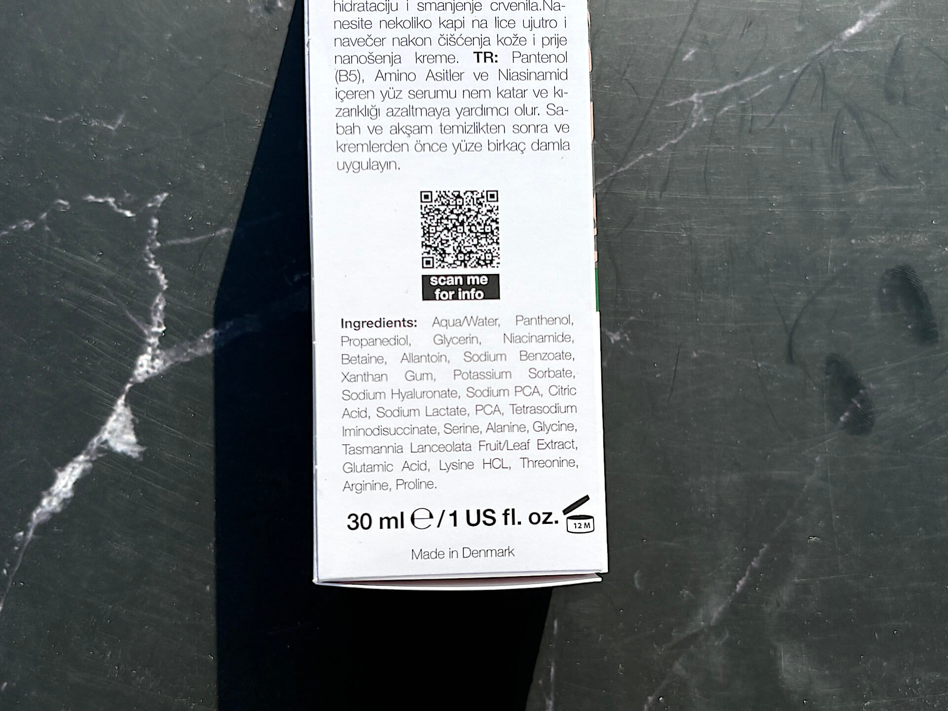 Ingredienser i Australian Bodycare Panthenol Serum