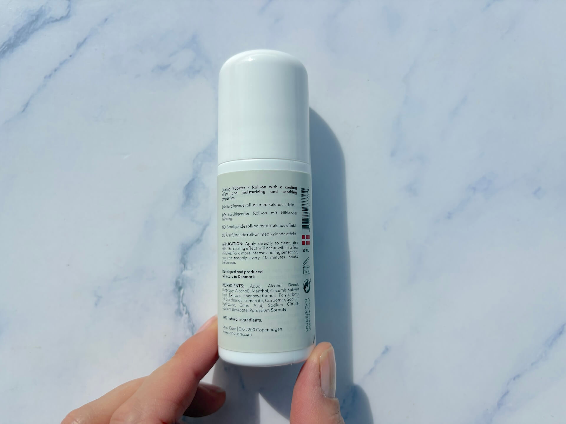 Ingredienser i Cana Care BREEZE roll-on
