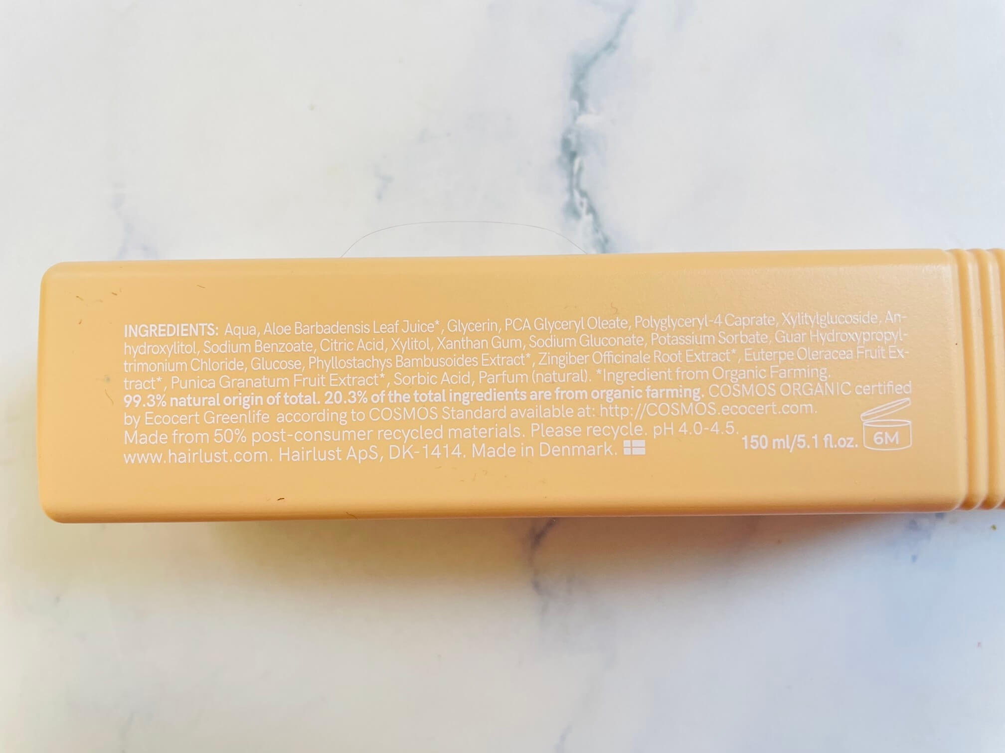 Ingredienser i Curl Crush leave in conditioner fra Hairlust