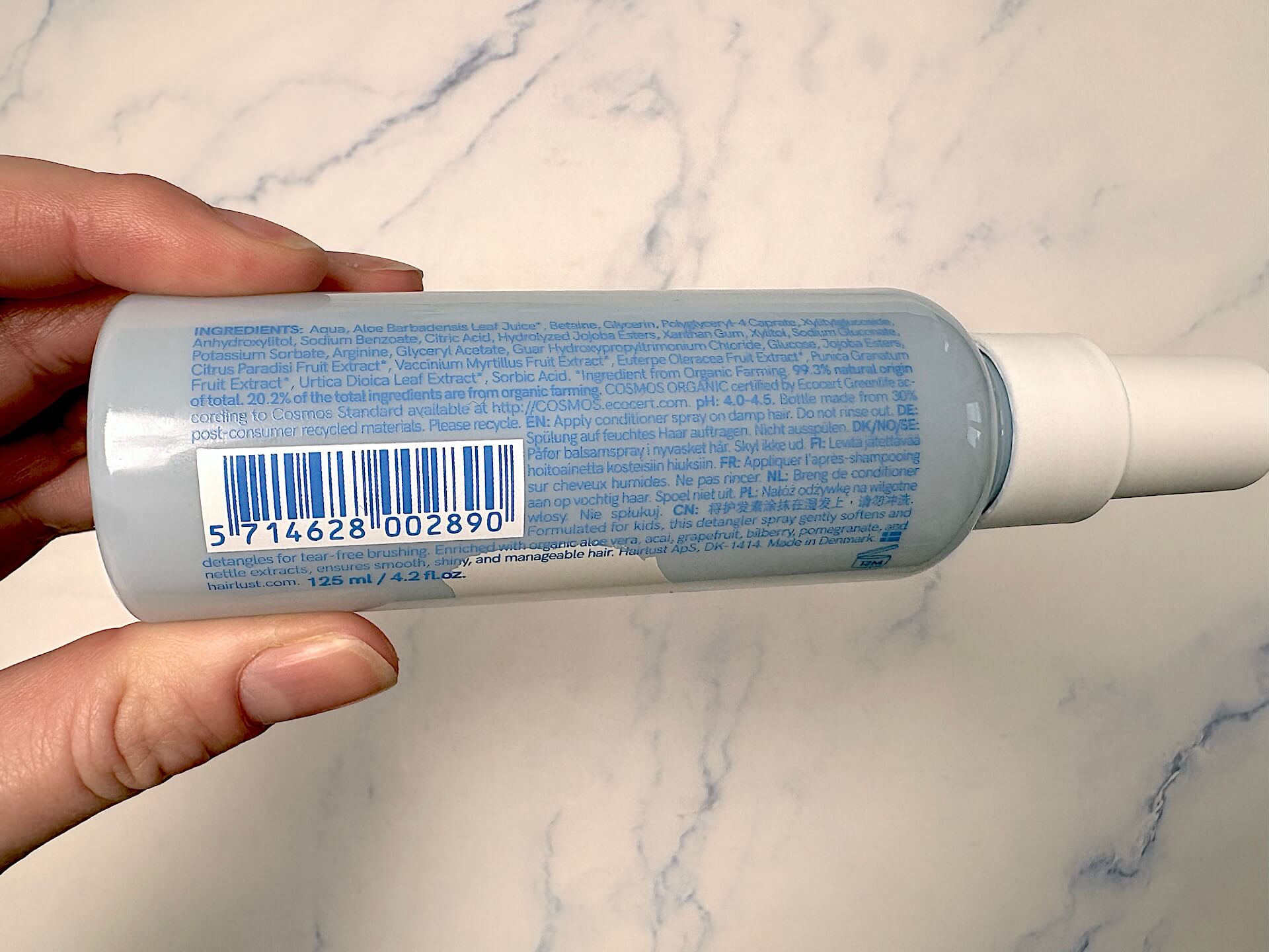 Ingredienser i Hairlust Tiny Tangles Hair Detangler Spray