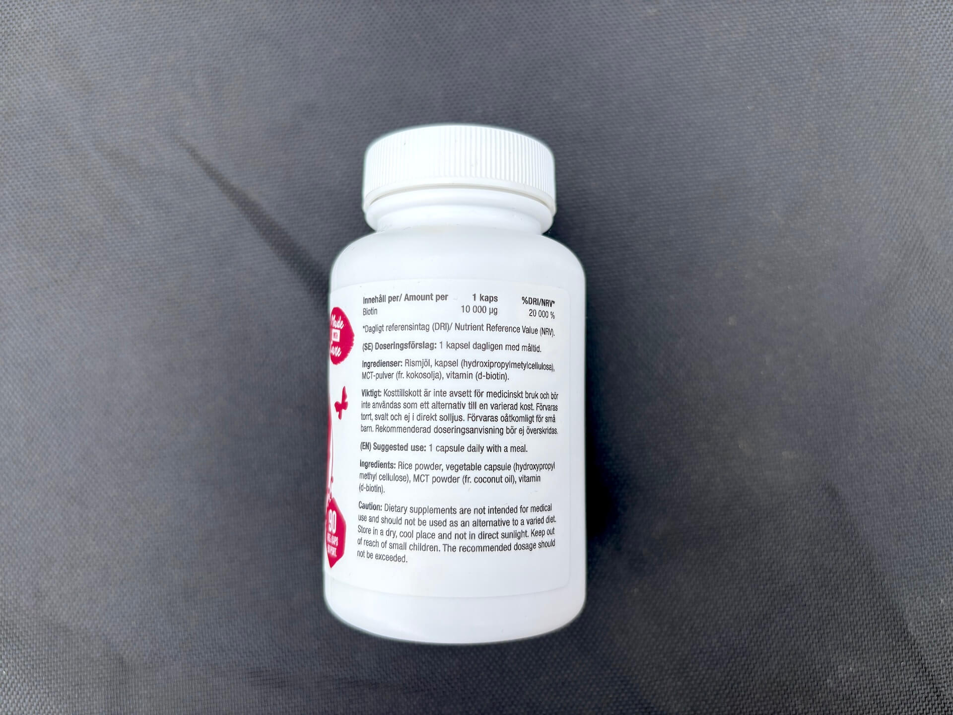Ingredienser i Healthwell Biotin 10000