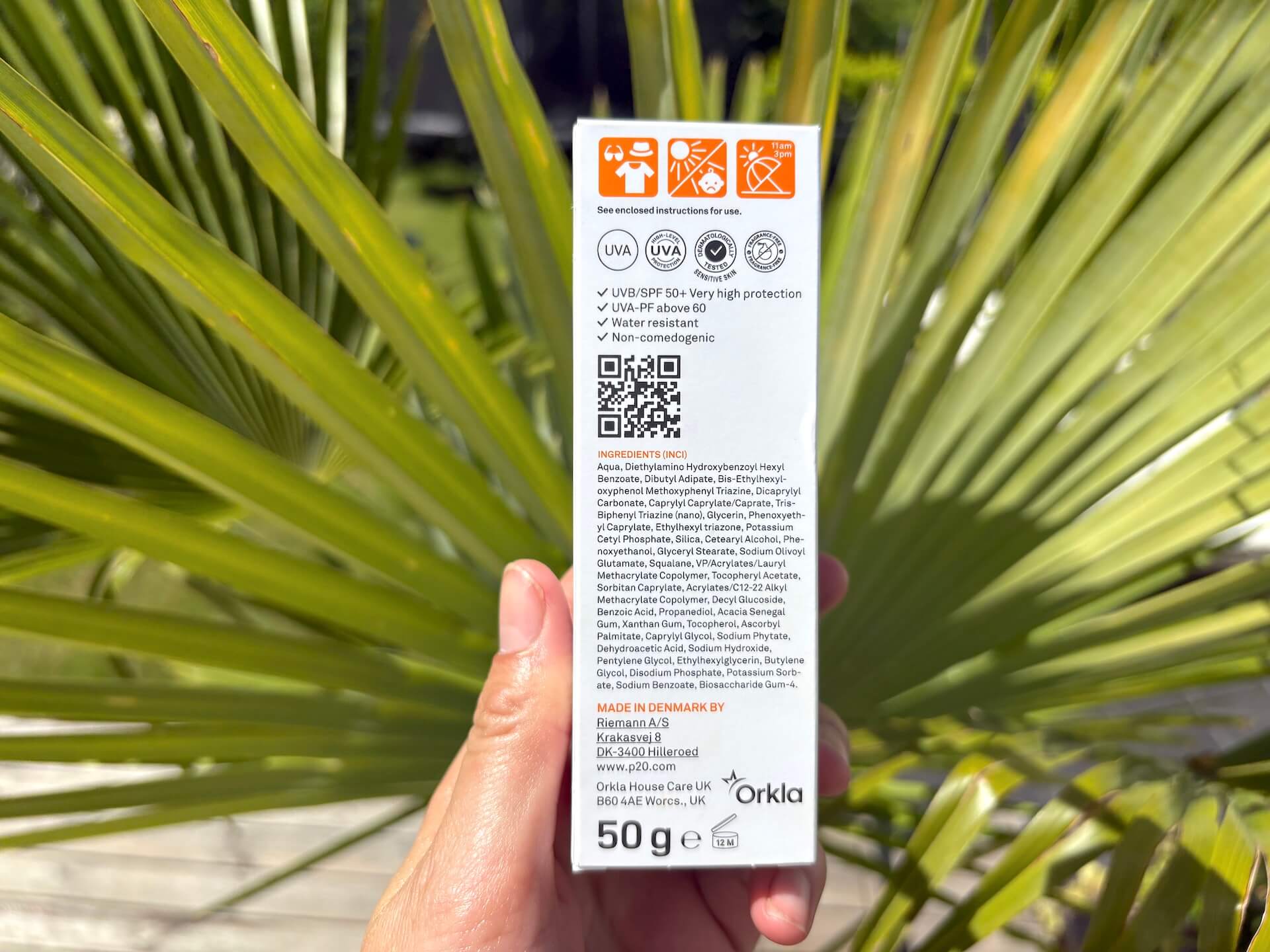 Ingredienser i P20 Riemann Urban Shield SPF 50+