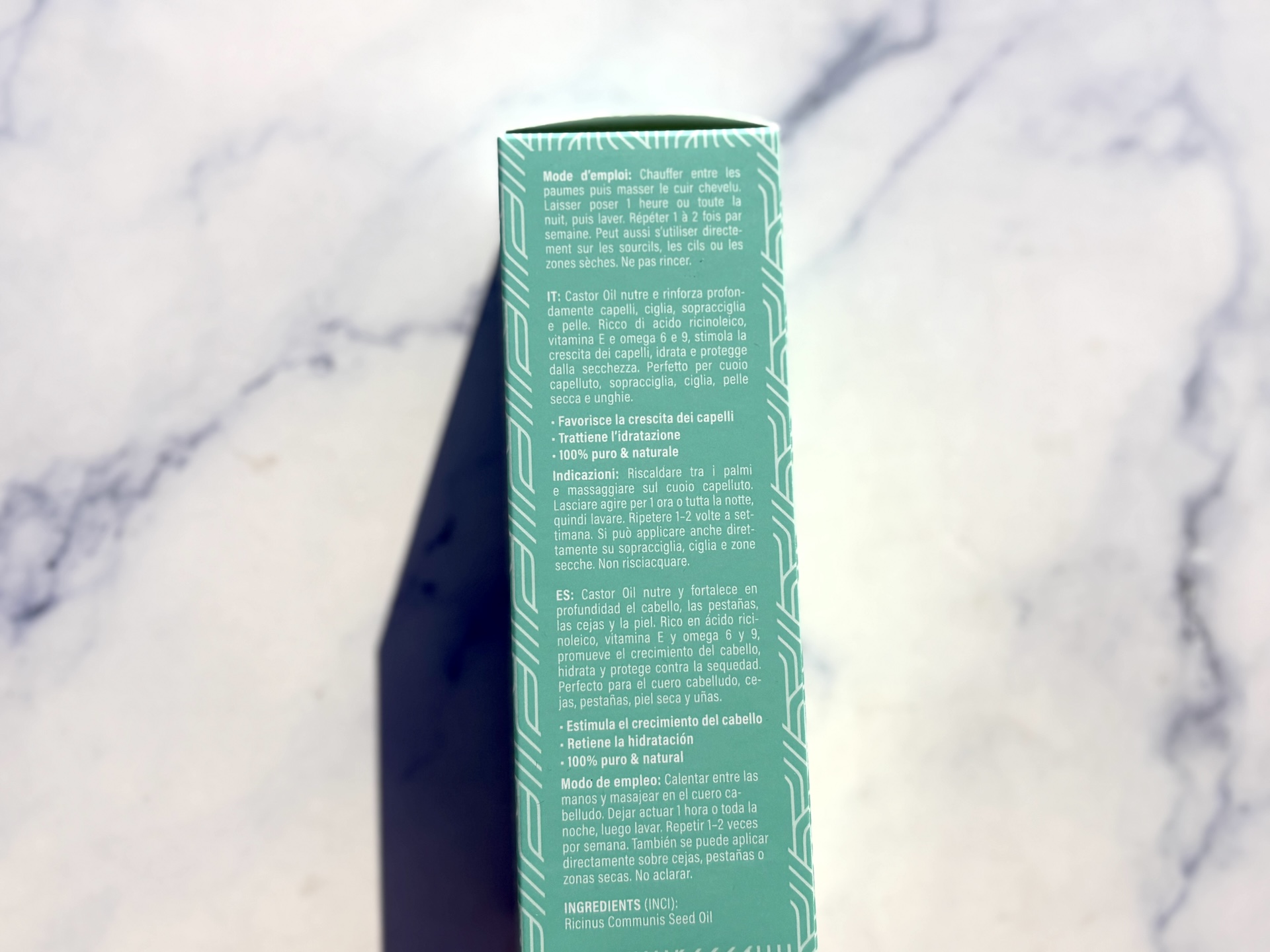 Ingredienser i Yuaia Haircare Castor Oil