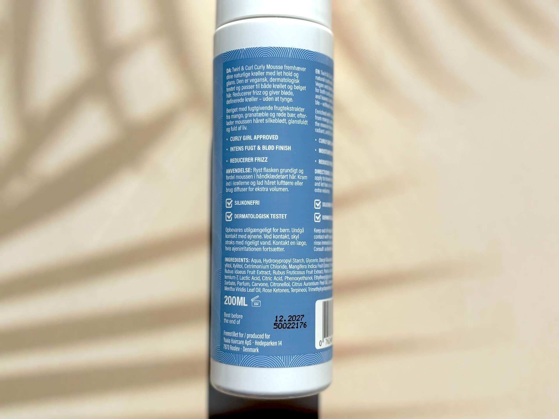 Ingredienser i Yuaia Haircare Twirl and Curl Curly Mousse