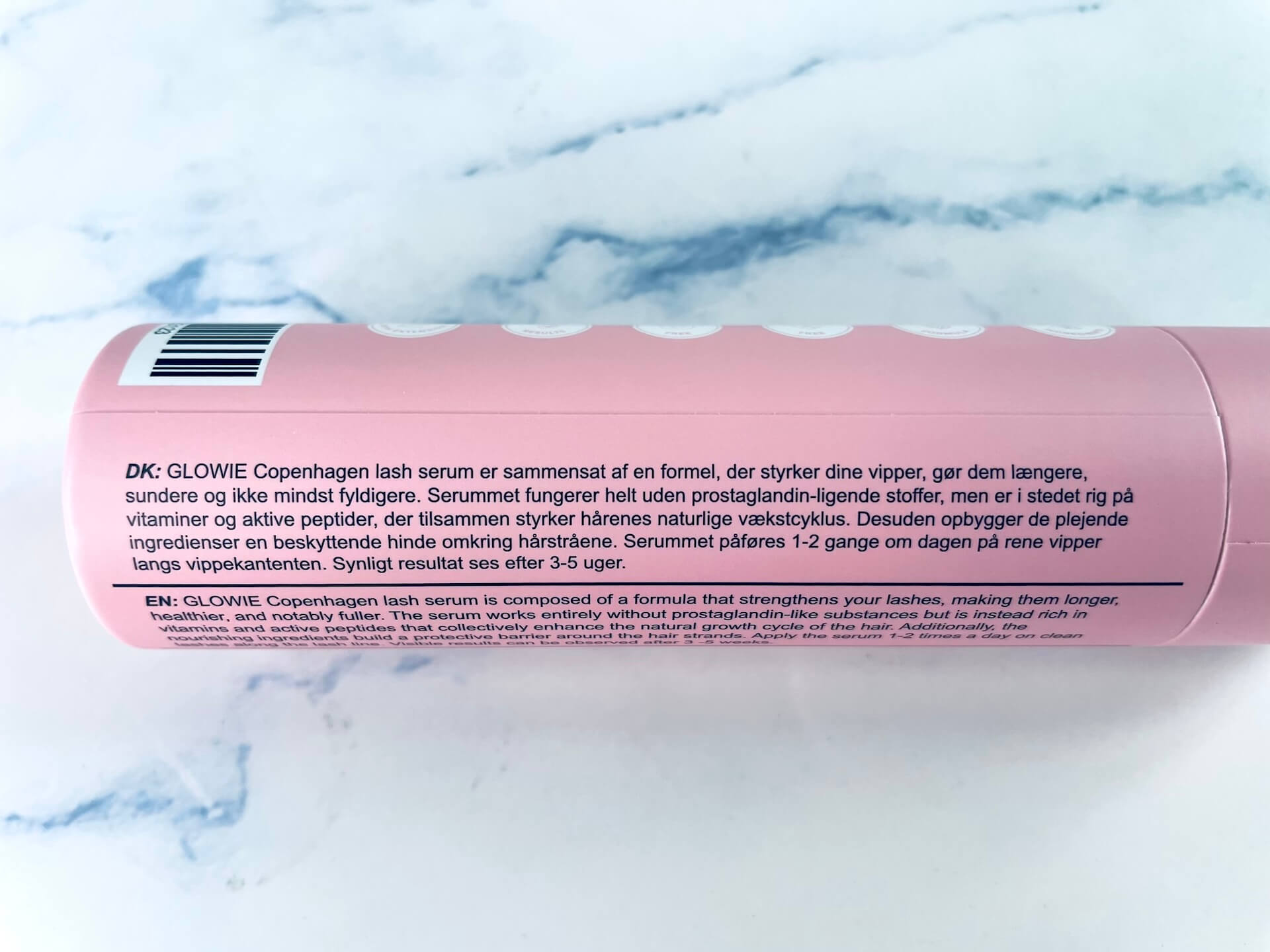 Ingredienser på Glowie Eyelash Growth Serum
