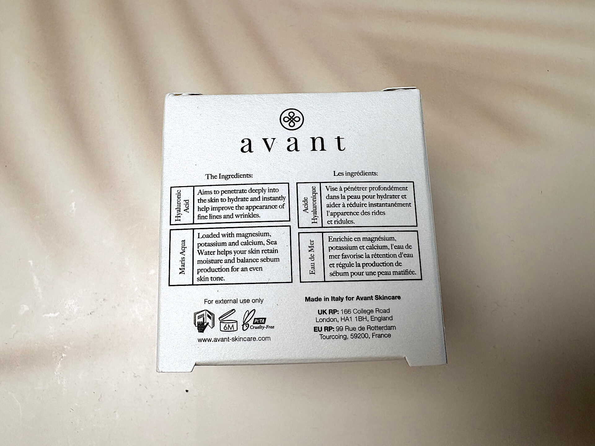 Ingrediensfordele ved Avant Skincare Hyaluronic Acid Molecular Boost Eye Cream
