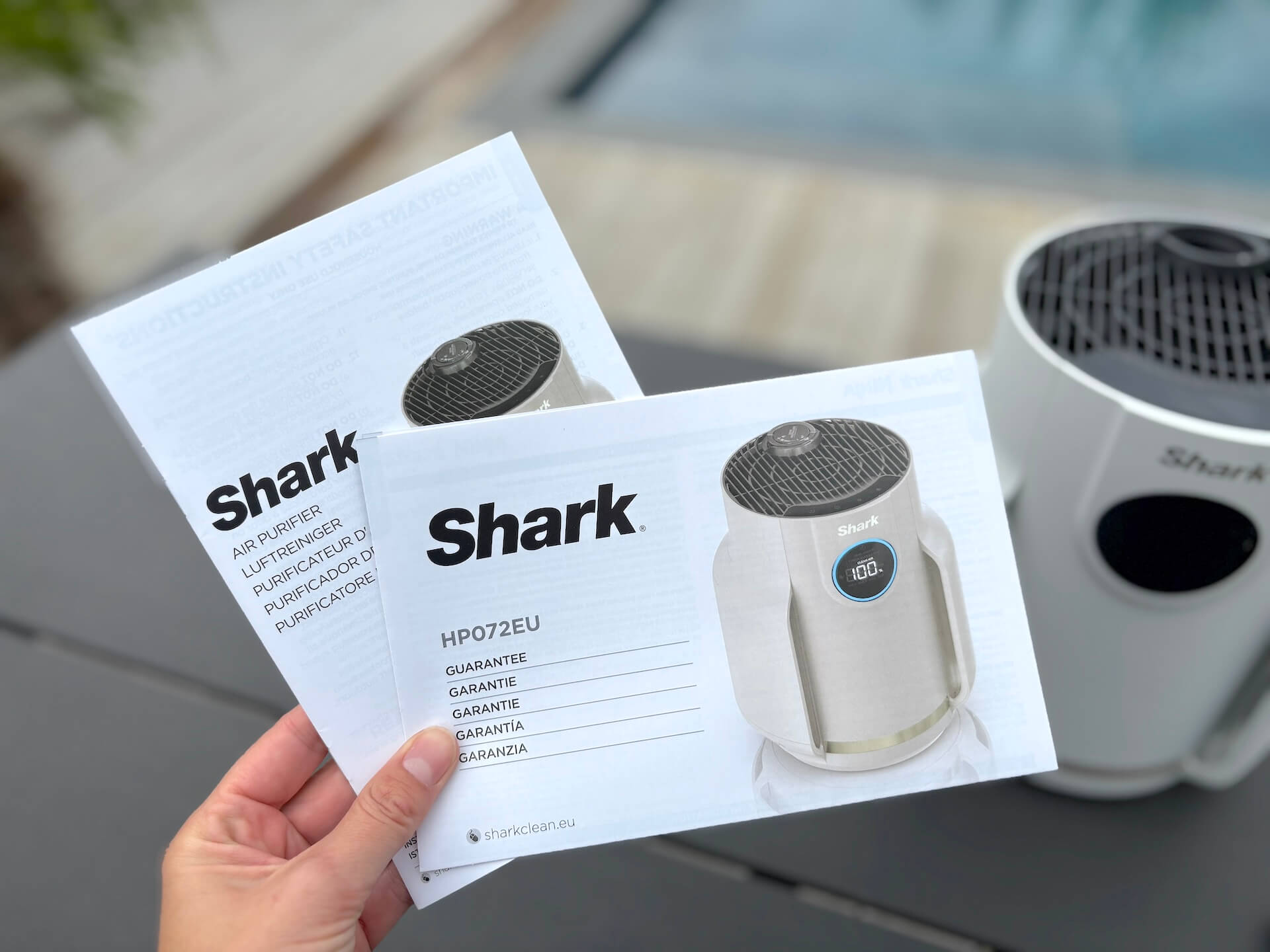 Instruktionsbog og garanti til Shark NeverChange Air Purifier