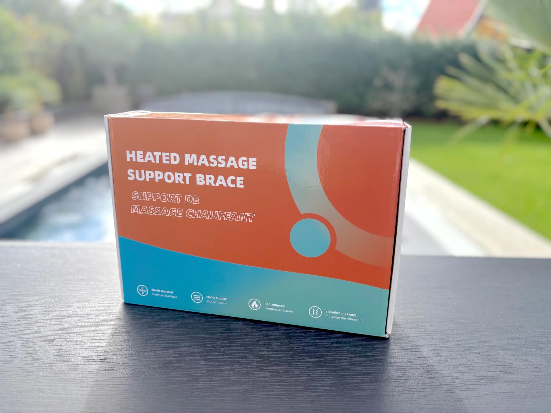 Kasse med Buello Massage & Varmebælte Pro