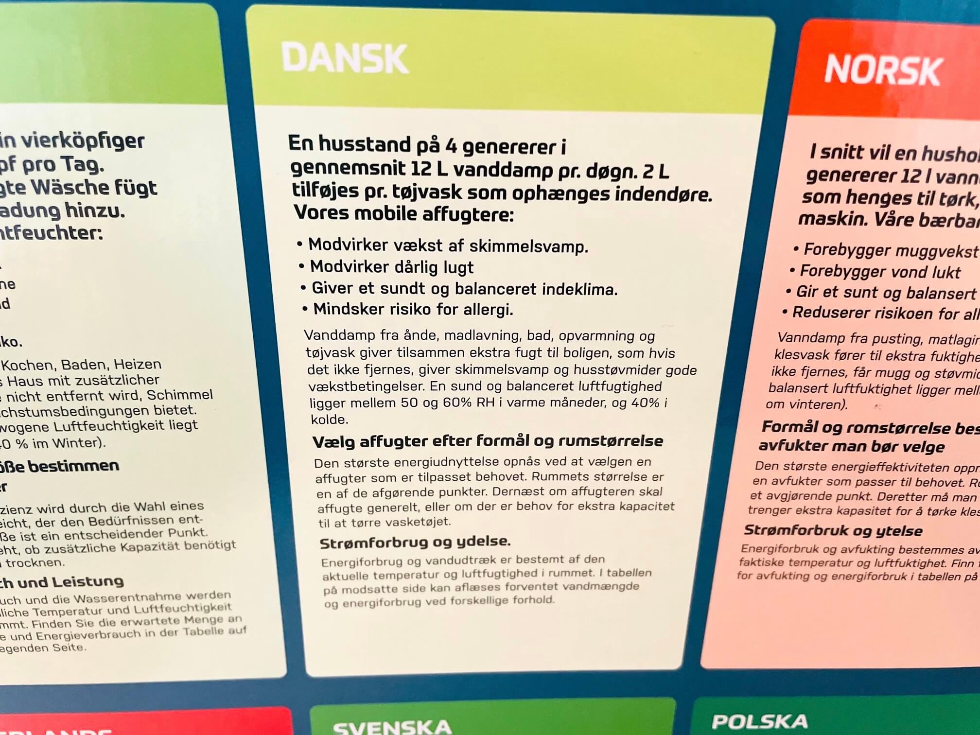 Kasse med Luna affugter og luftrenser fra eeese tæt på