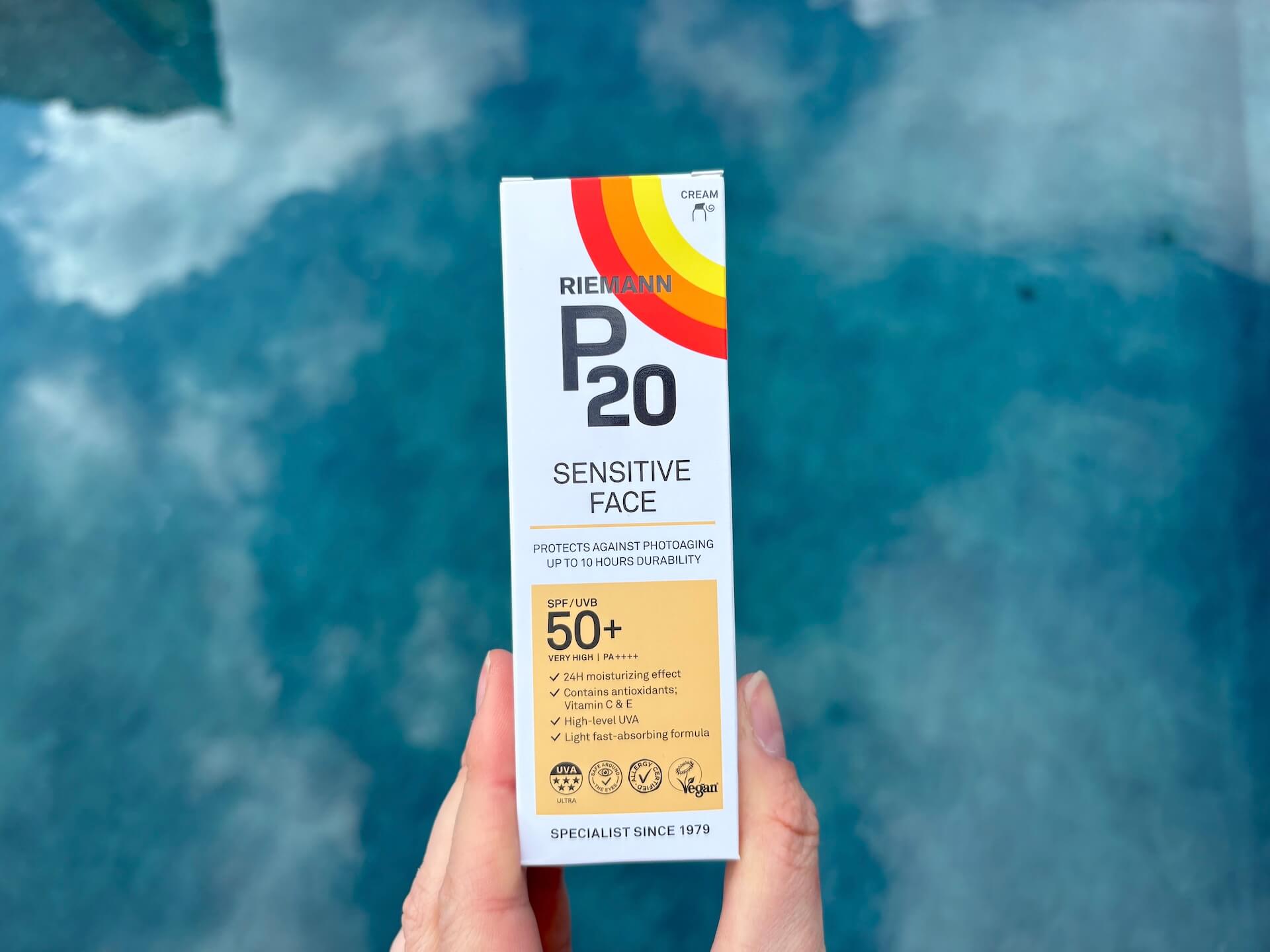 Kasse med P20 Riemann Sensitive Face SPF 50+