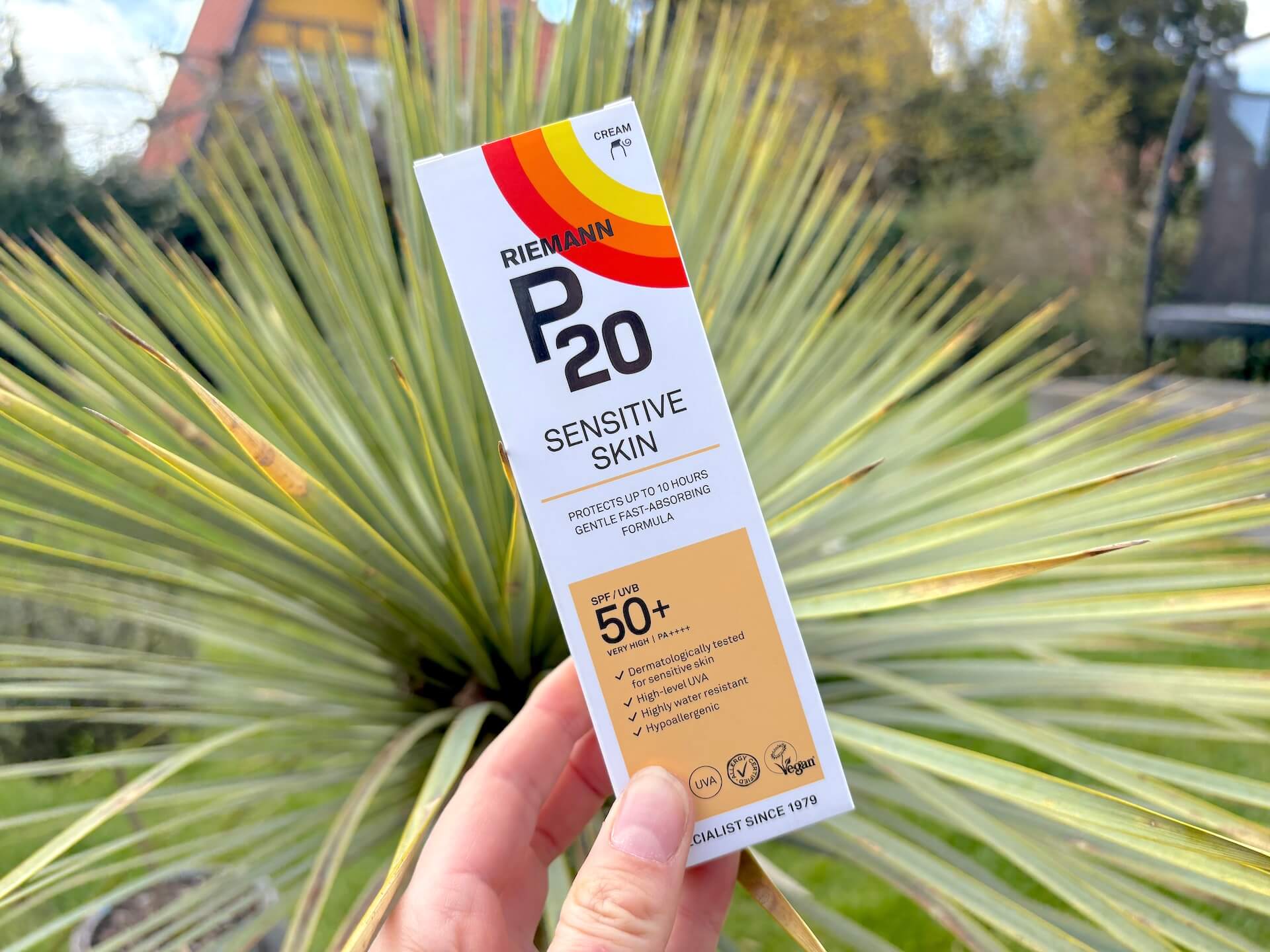 Kasse med P20 Riemann Sensitive Skin SPF 50+