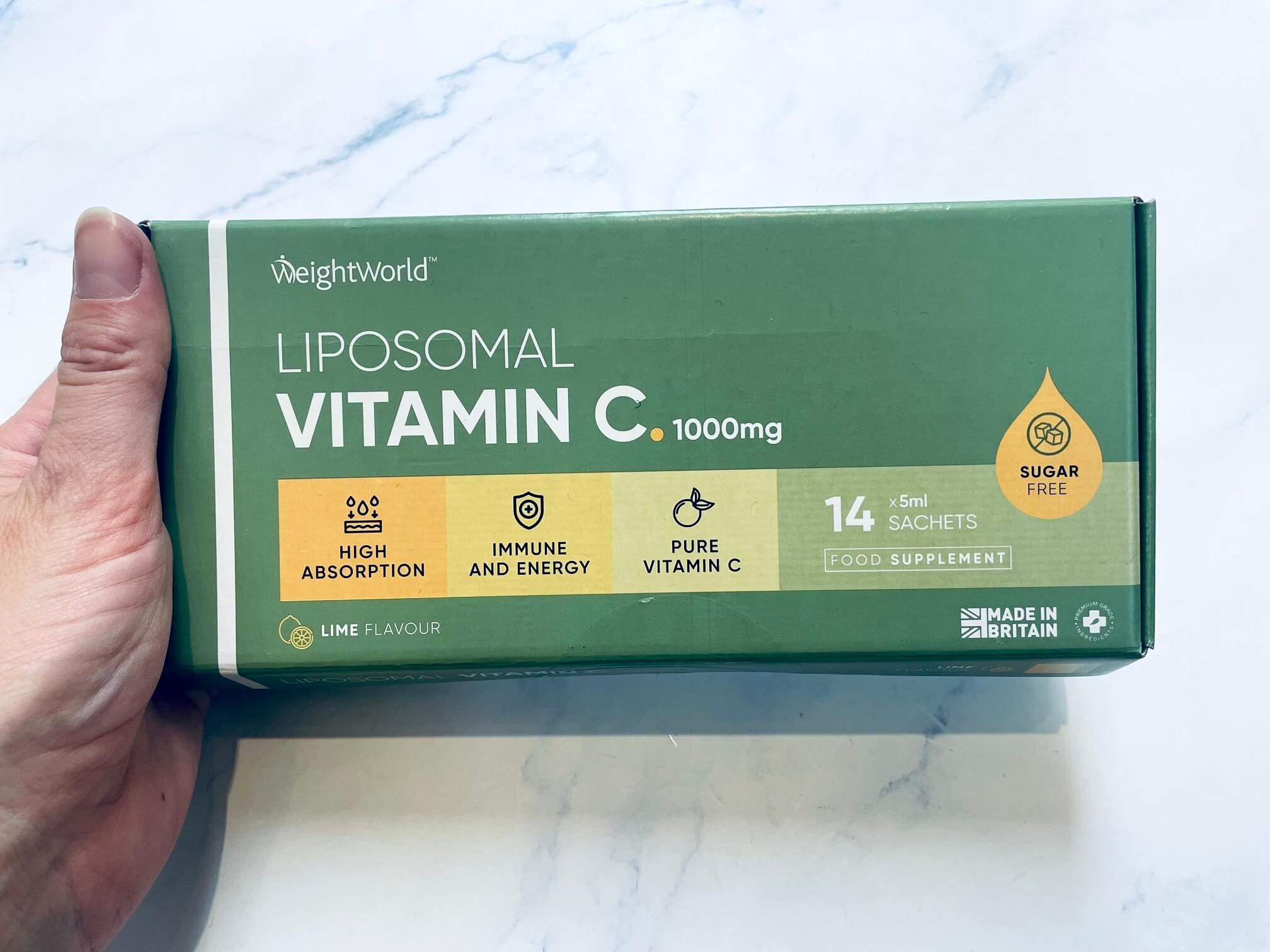 Kasse med Weightworld Lipsomal Vitamin C
