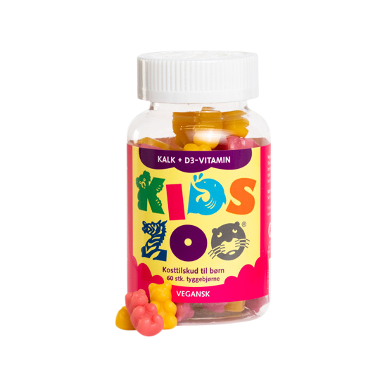 Kids Zoo Kalk + D-vitamin Tyggedyr 