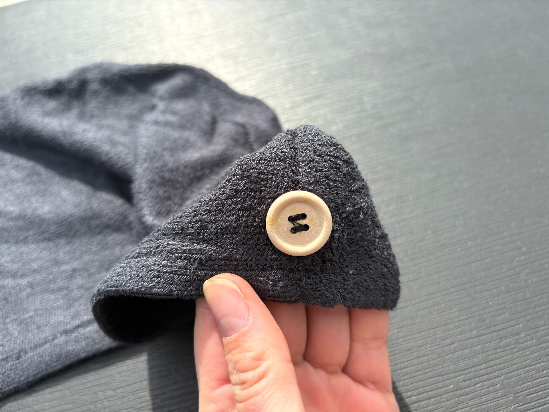 Knap på Bambuni Bambus Hårturban