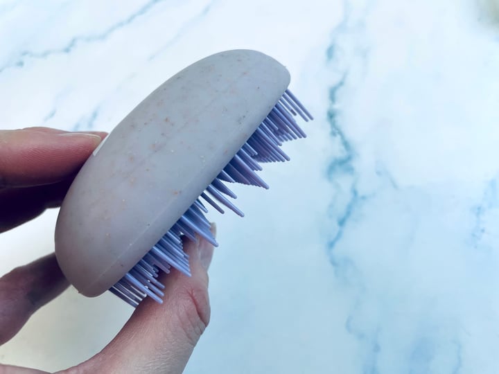 Lilla Wet Hair Detangler fra Hairlust i hånd