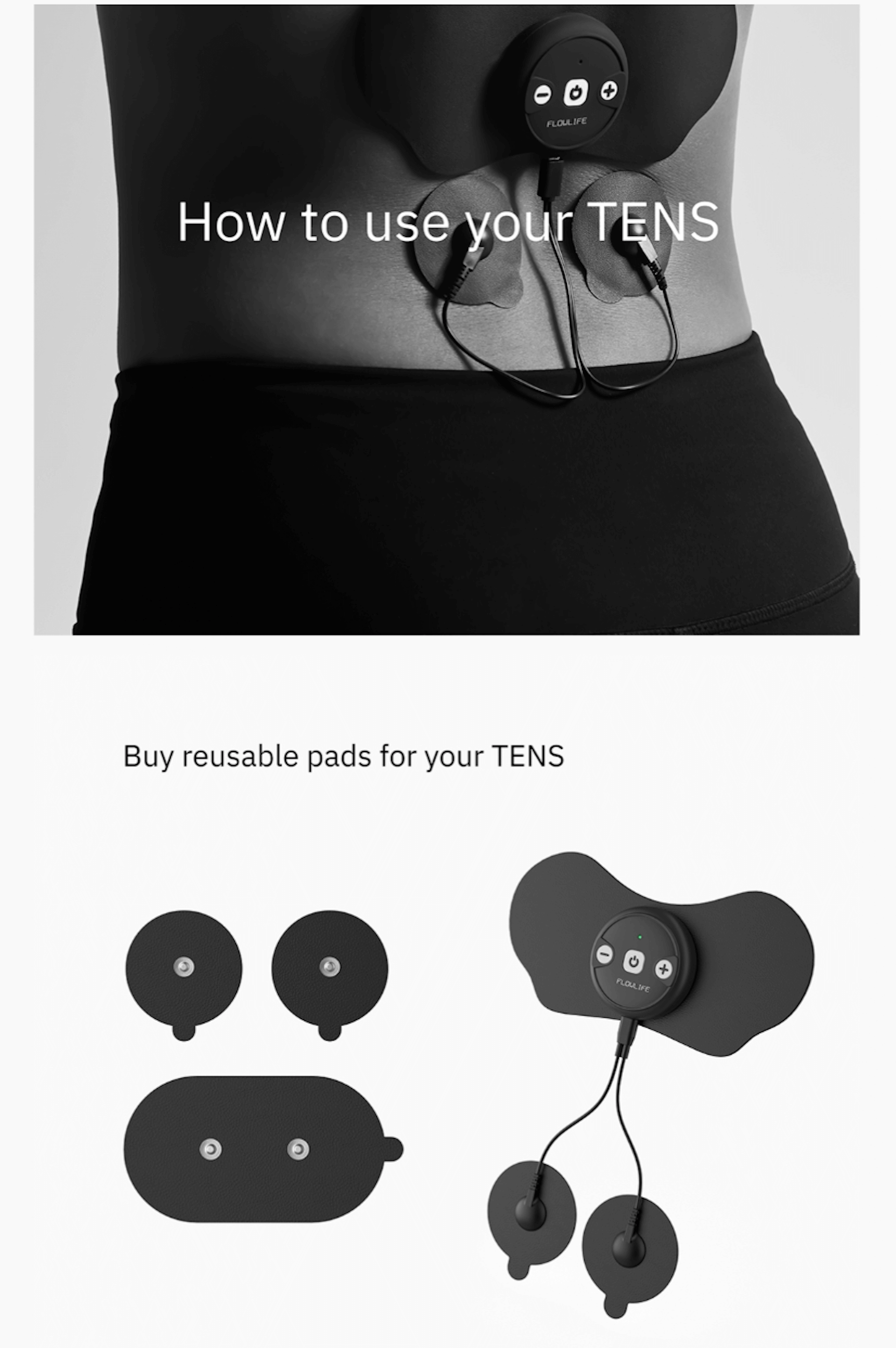 Link i app til køb af flere pads til Flowlife Flowtens Connect