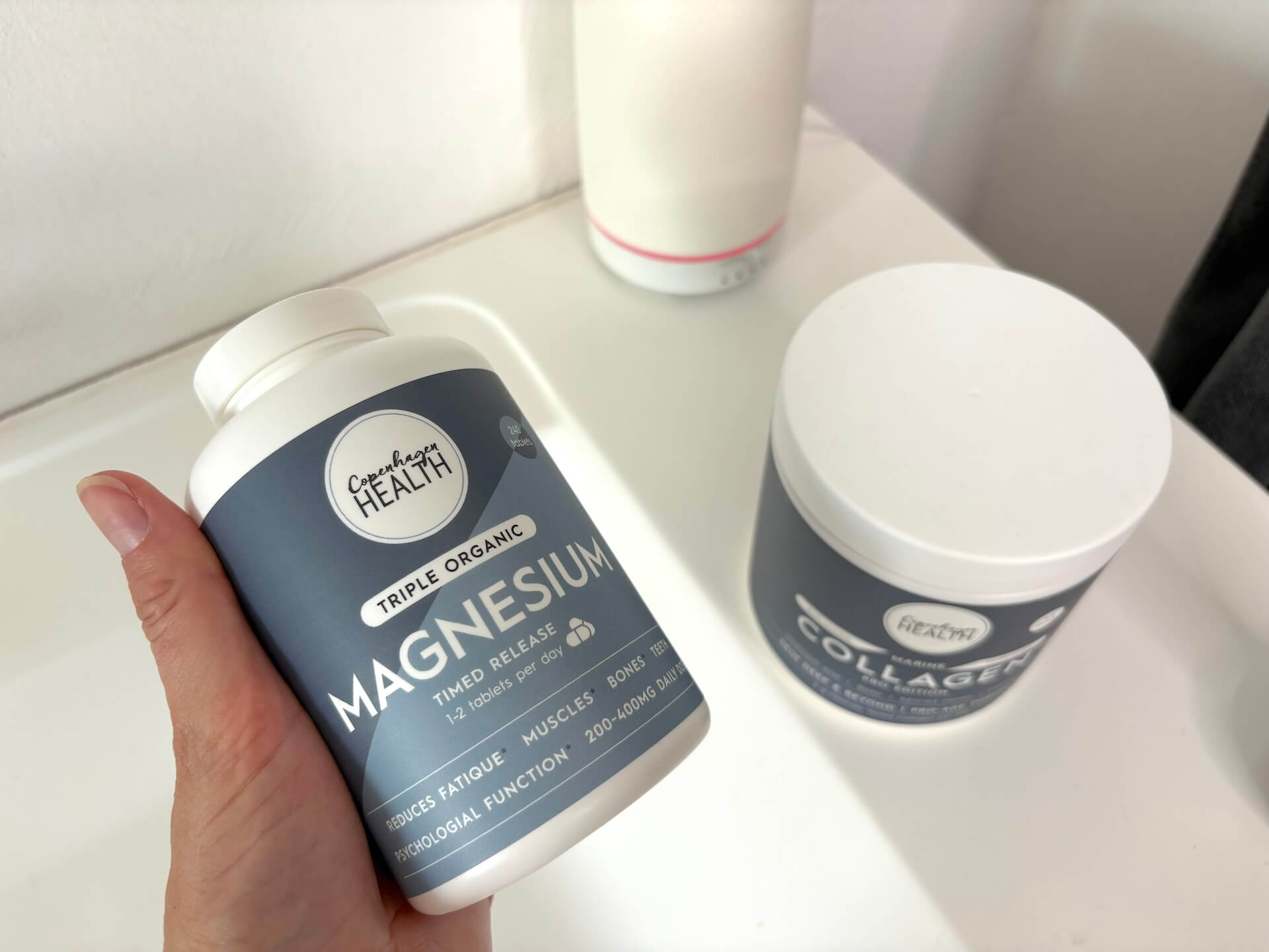 Magnesium og Marine Collagen Pro Edition fra Copenhagen Health