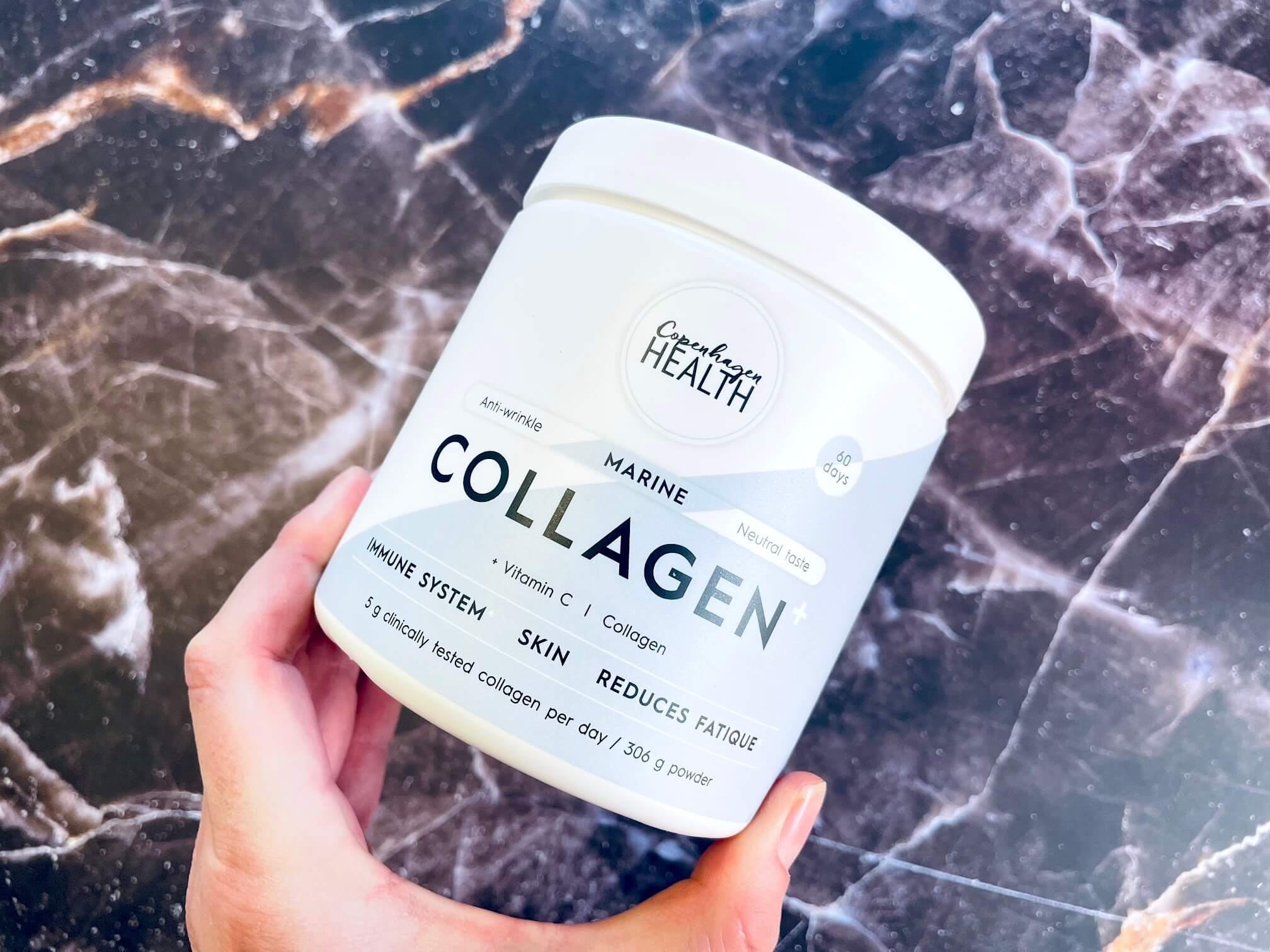 Marine Collagen+ (60 dage) i hånd