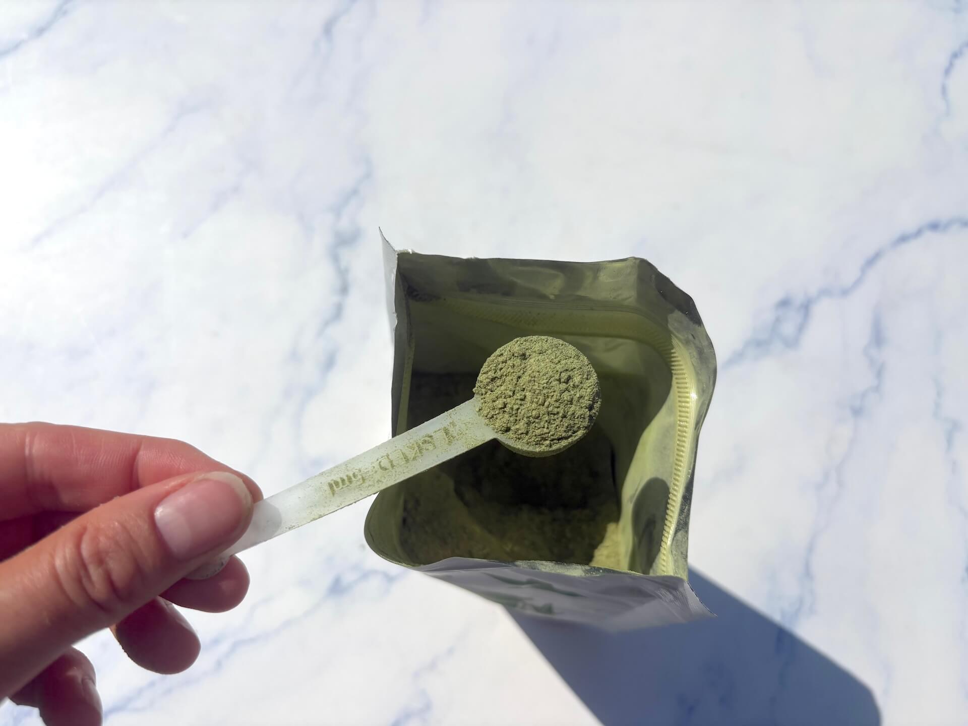 Medfølgende ske til Healthwell Super Greens