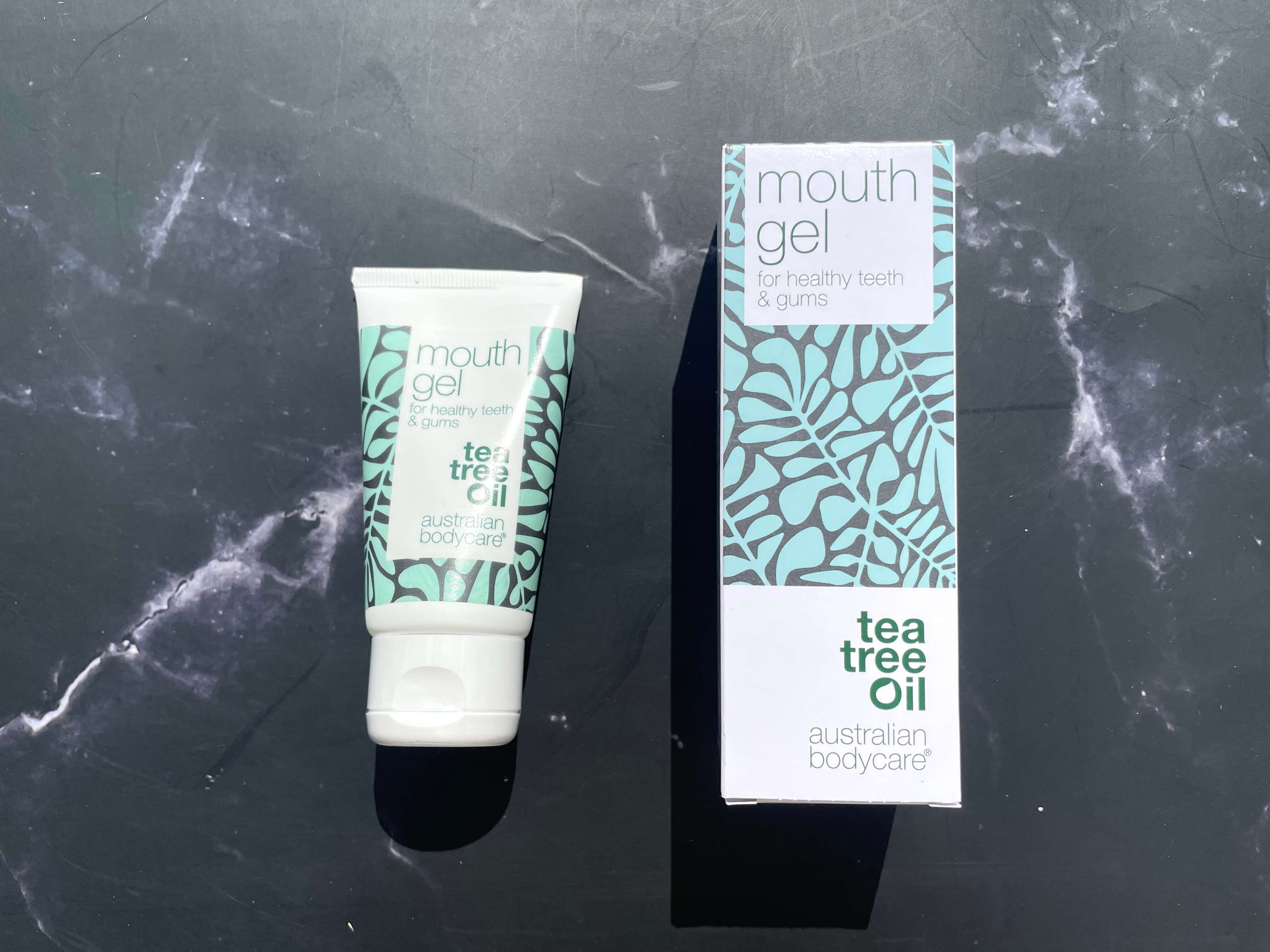 Mouth gel fra Australian Bodycare på bord