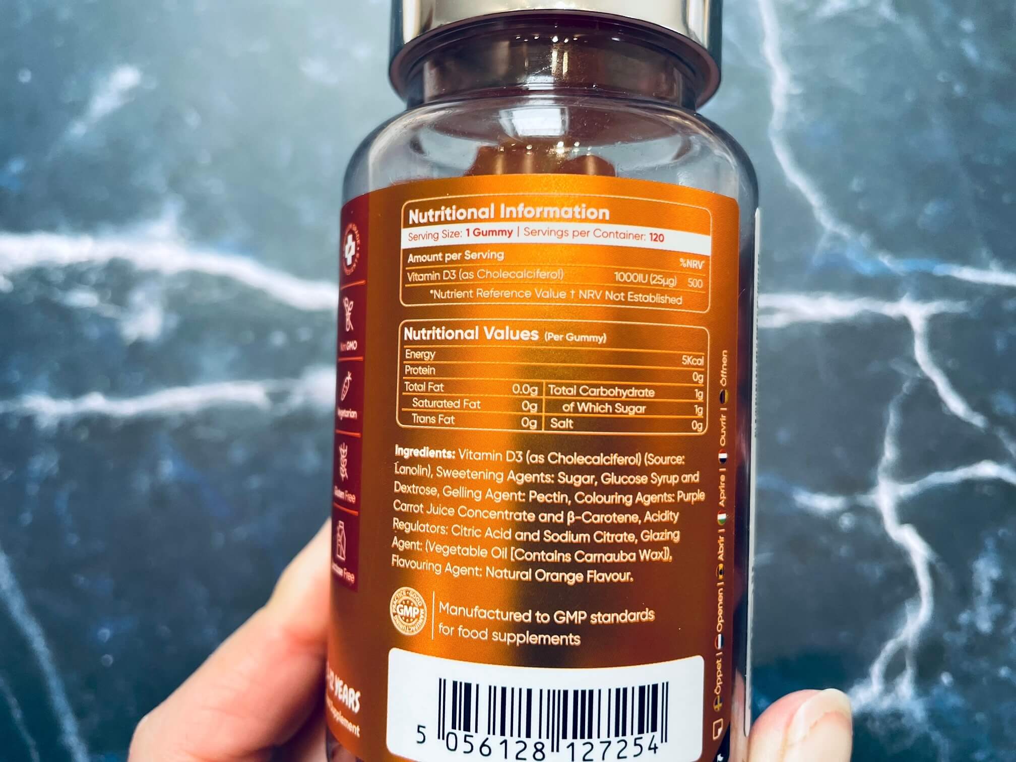 Næringsindhold i Børne D3-Vitamin Gummies fra Weightworld