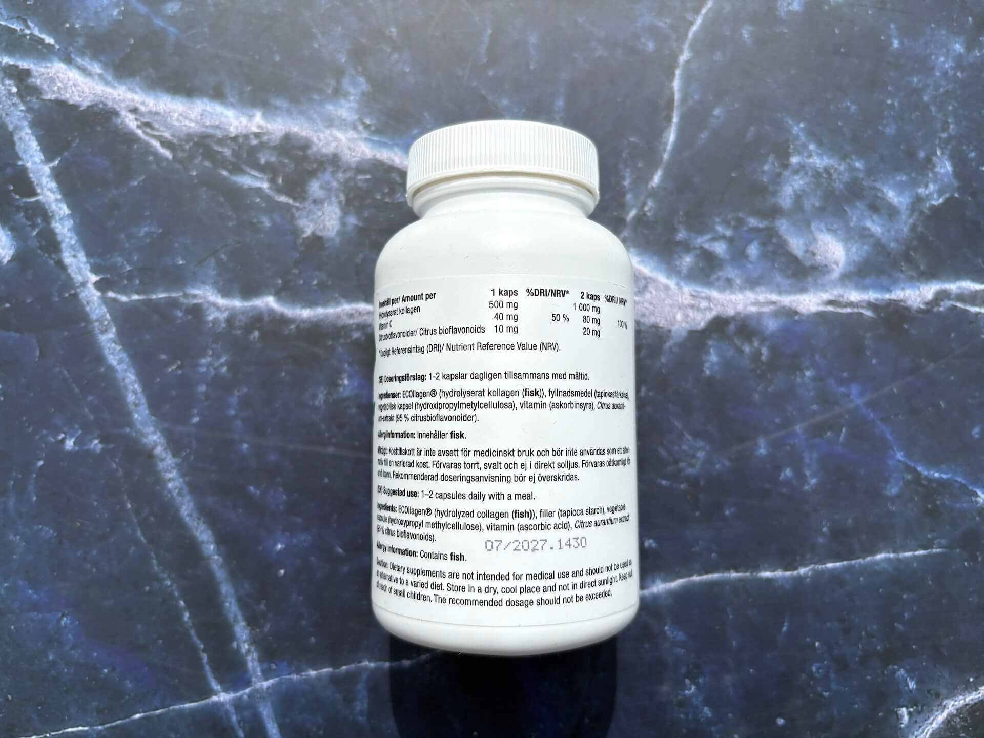 Næringsindhold i Healthwell Collagen Plus