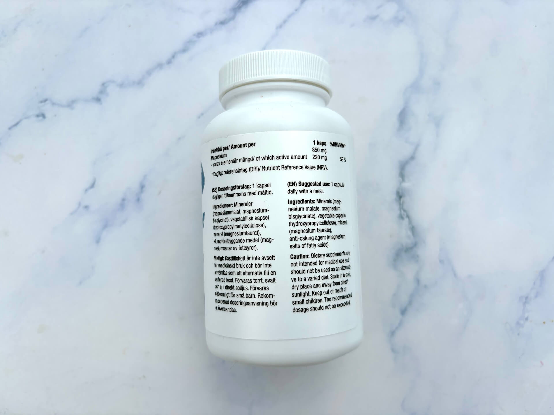 Næringsindhold i Healthwell Trippel Magnesium
