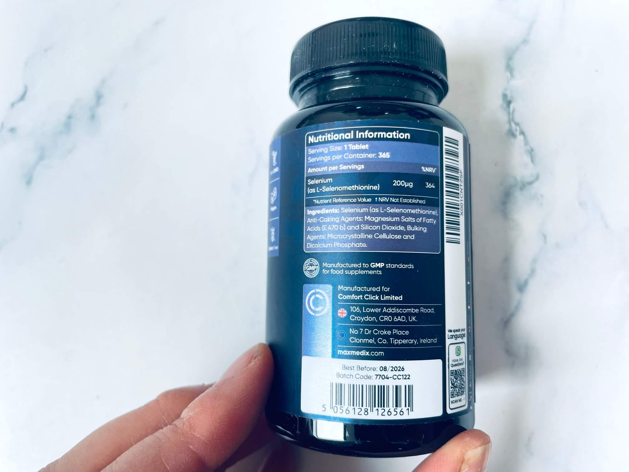 Næringsindhold i maxmedix Selenium