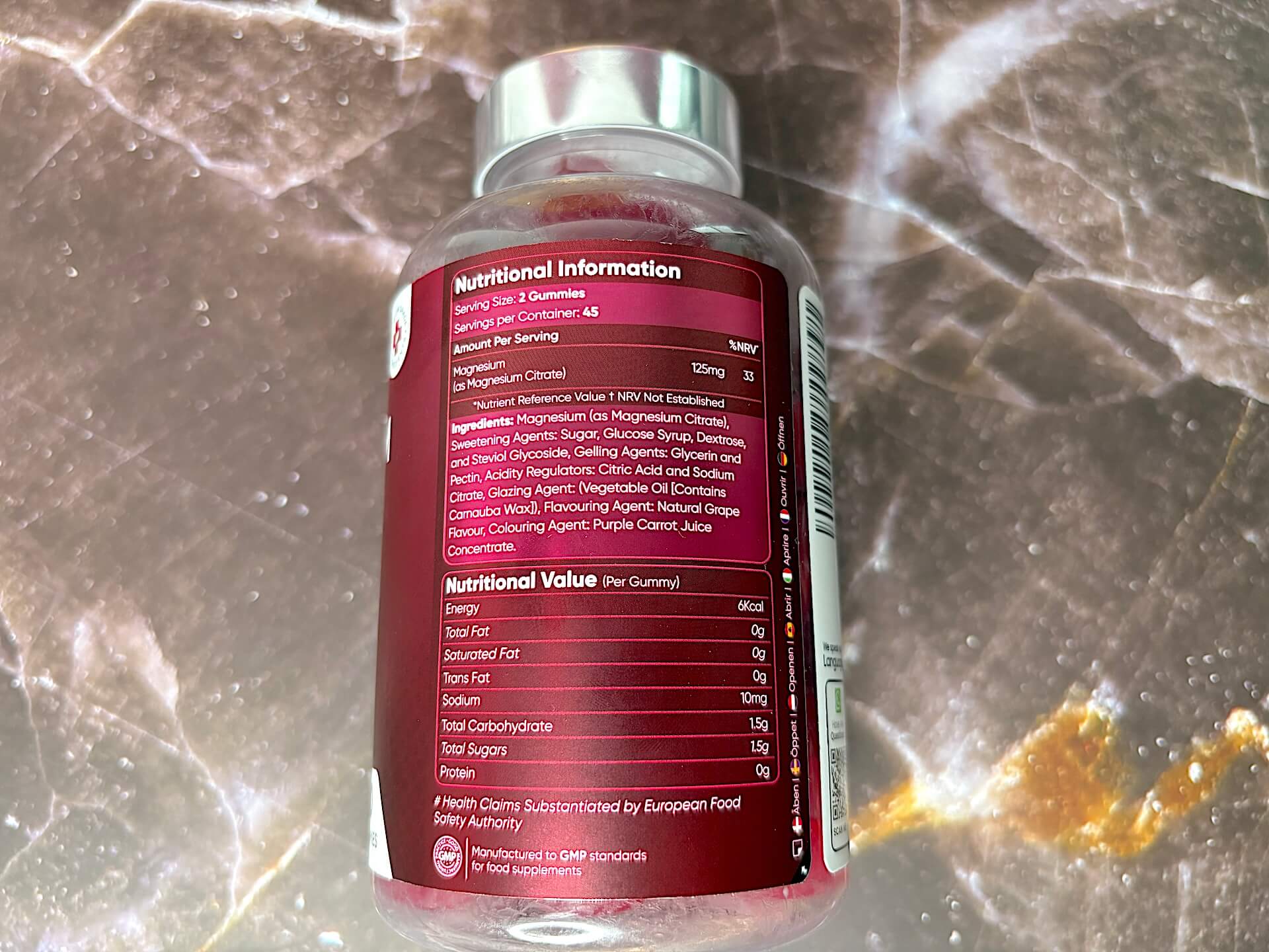 Næringsindhold i WeightWorld Magnesium Gummies