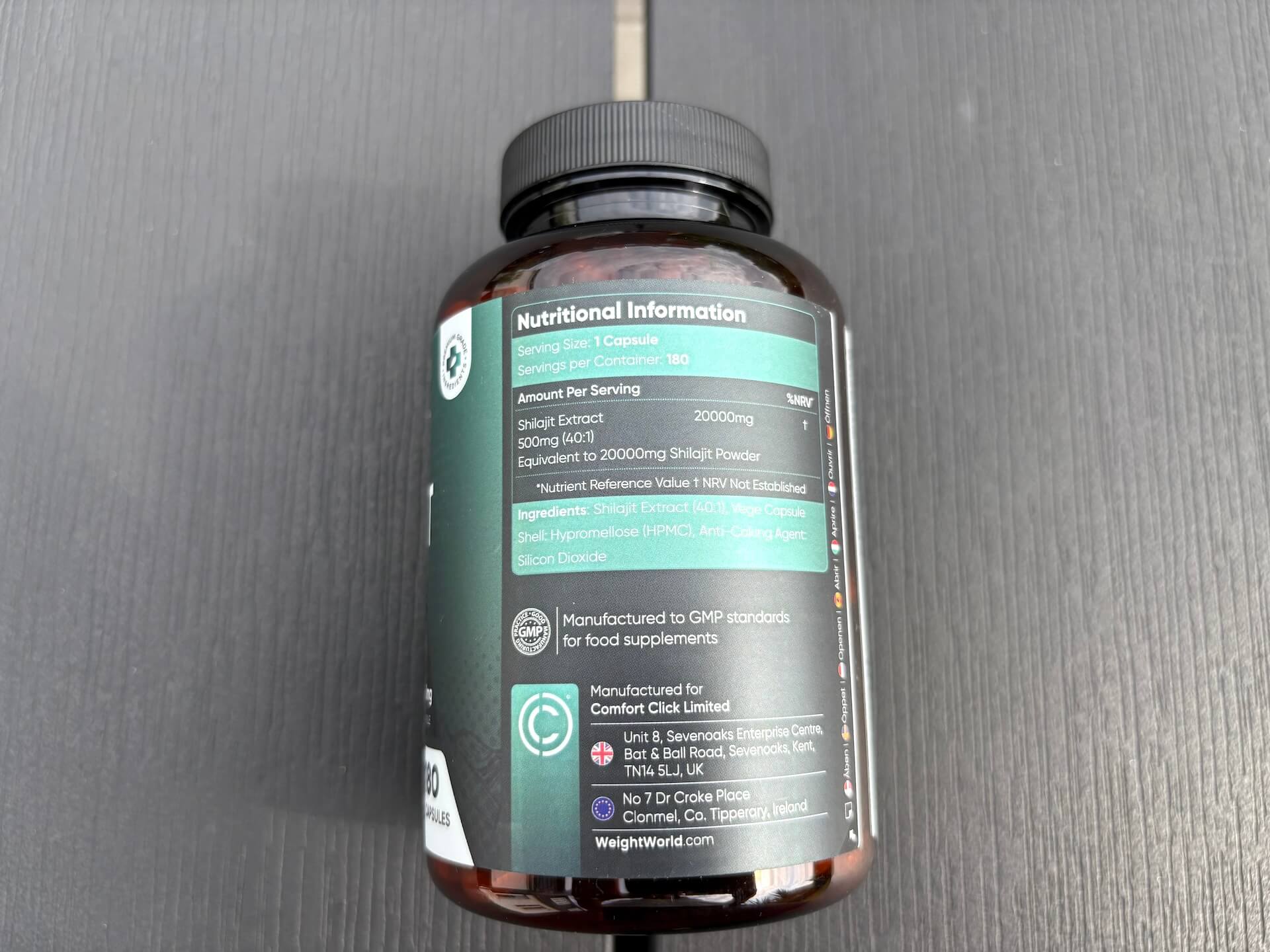 Næringsindhold i WeightWorld Shilajit Himalaya