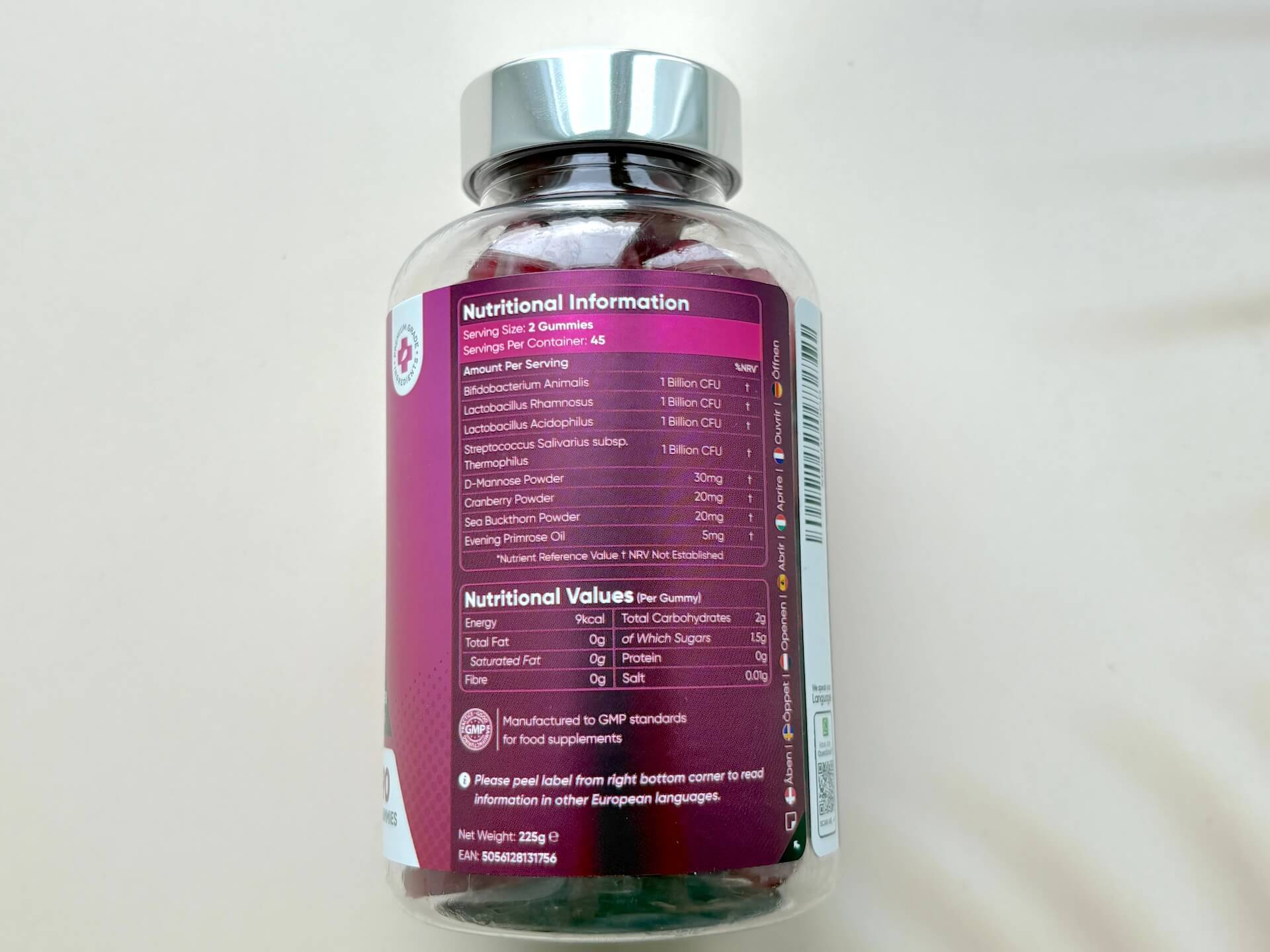 Næringsindhold i WeightWorld Women's Probiotic Gummies