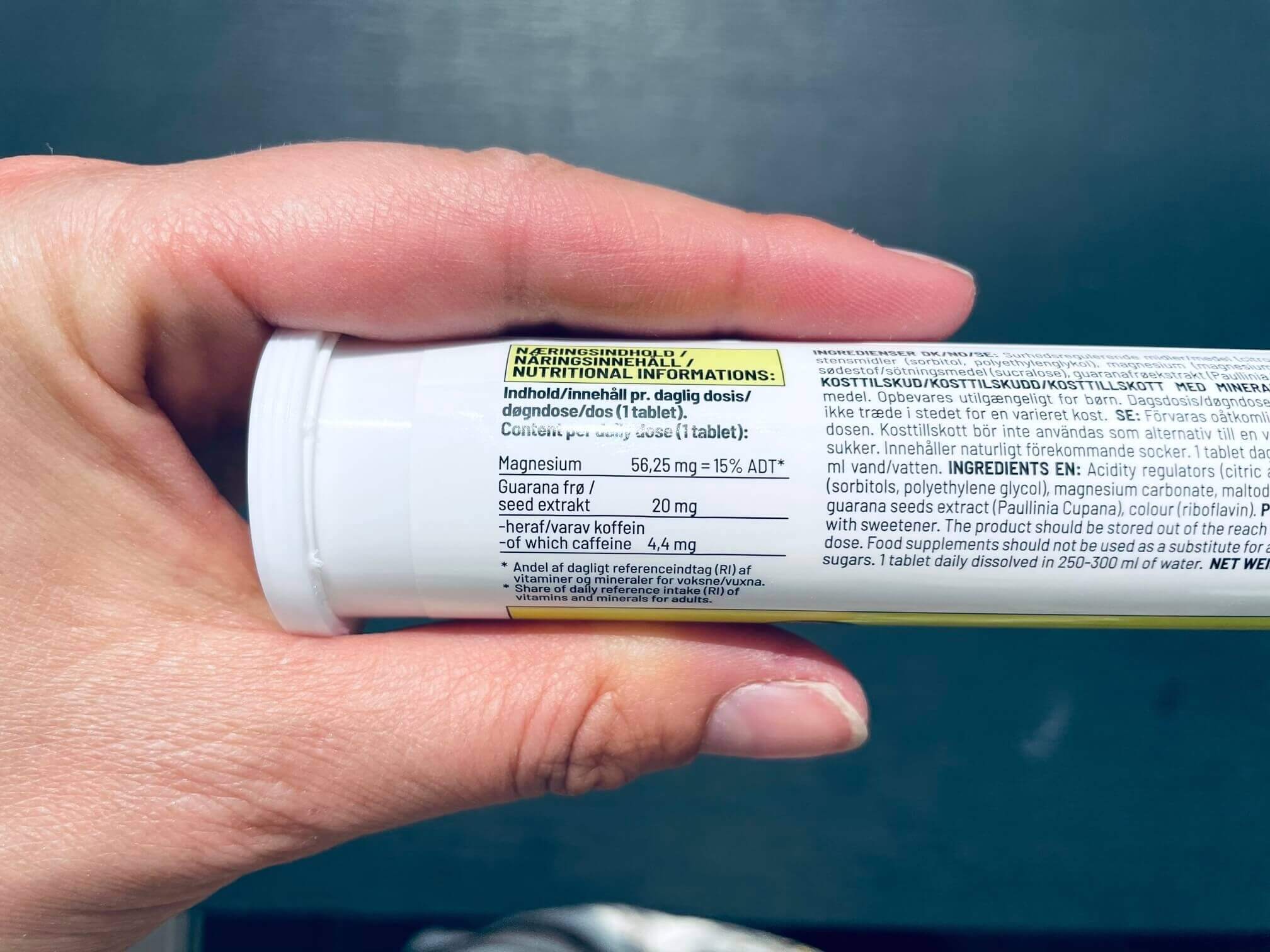 Næringsindhold på Bodylab Energy Tabs