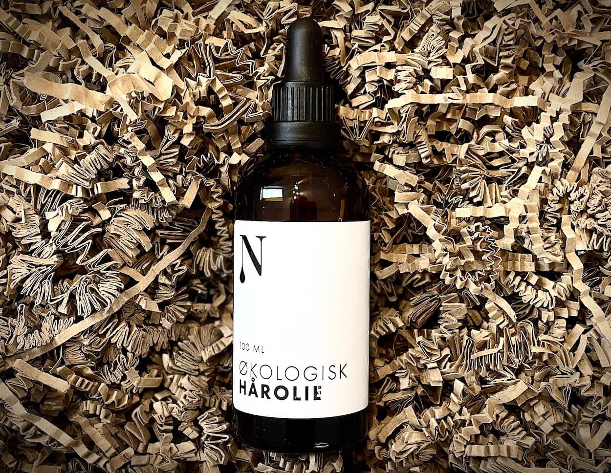Naturligolie Økologisk hårolie i papkasse