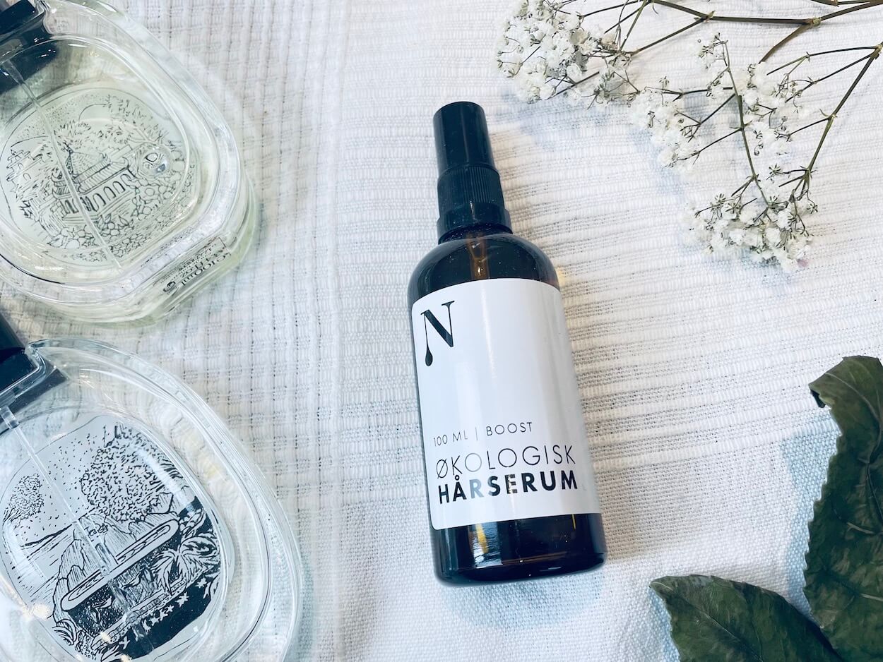 Naturligolie Økologisk hårvækstserum på seng