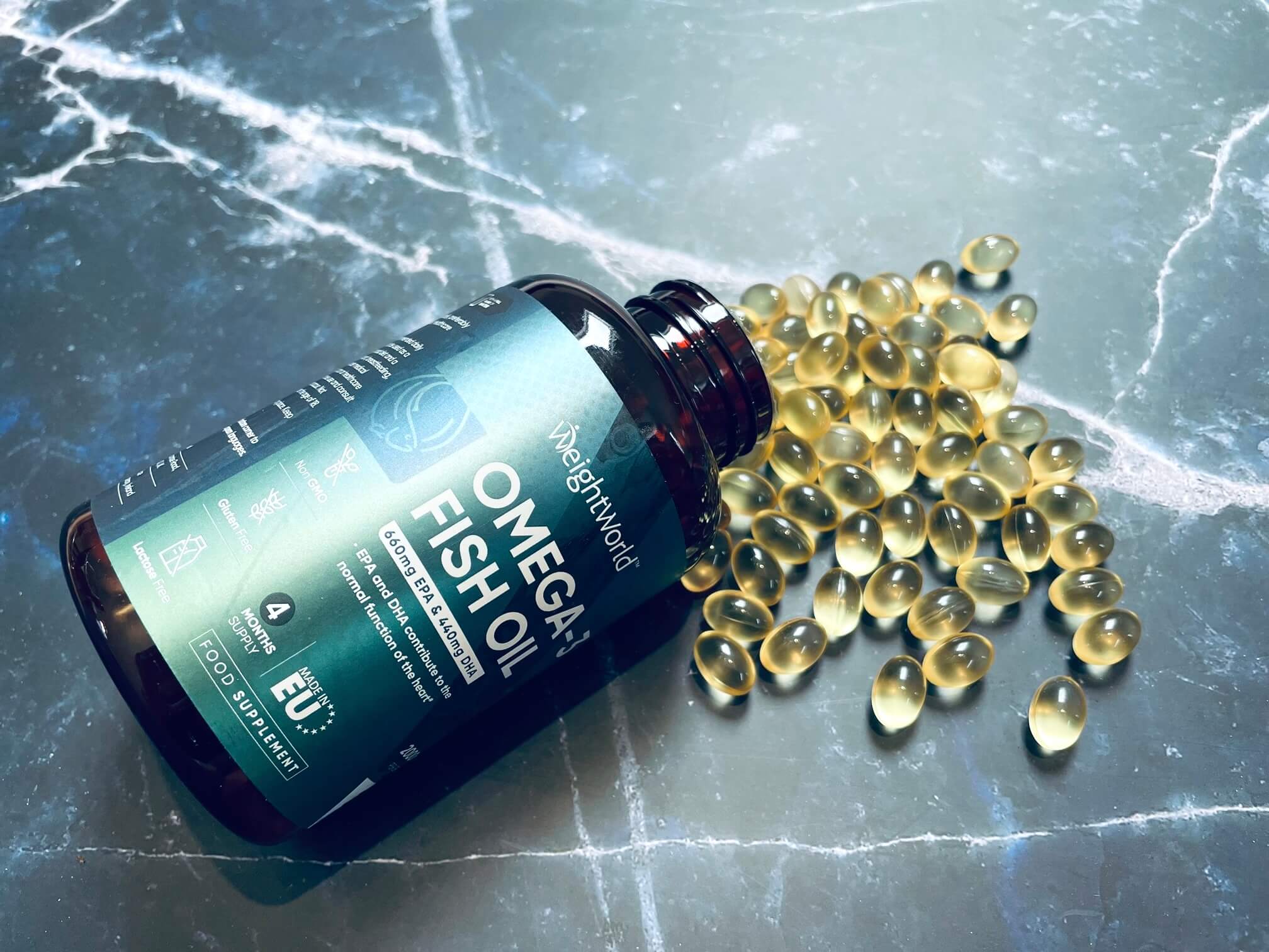 Omega-3 Fiskeolie på bord