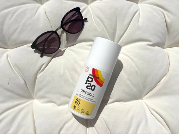 P20 Riemann Original Spray SPF 30 solcreme faktor 30 på solseng