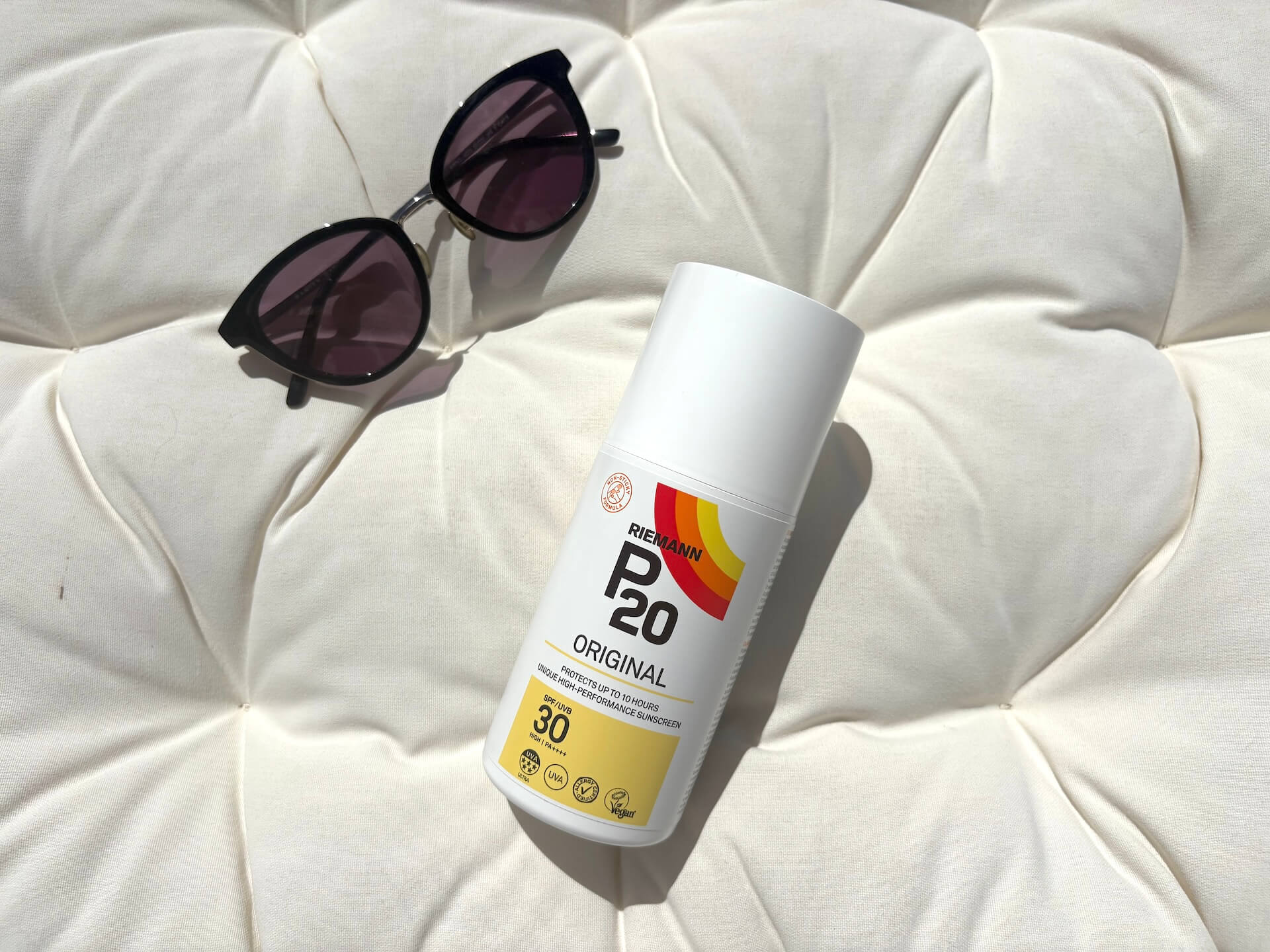 P20 Riemann Original Spray SPF 30 solcreme faktor 30 på solseng
