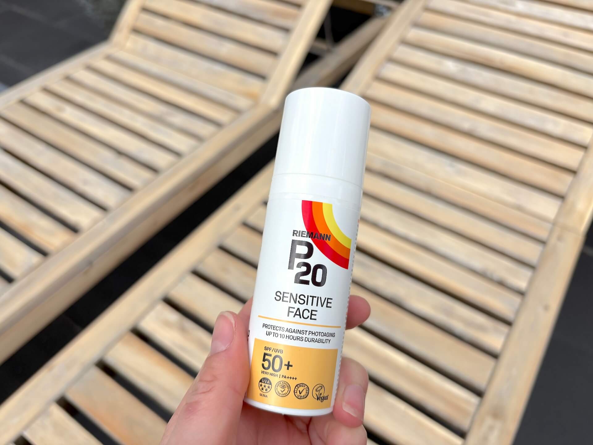 P20 Riemann Sensitive Face SPF 50+ foran liggestole