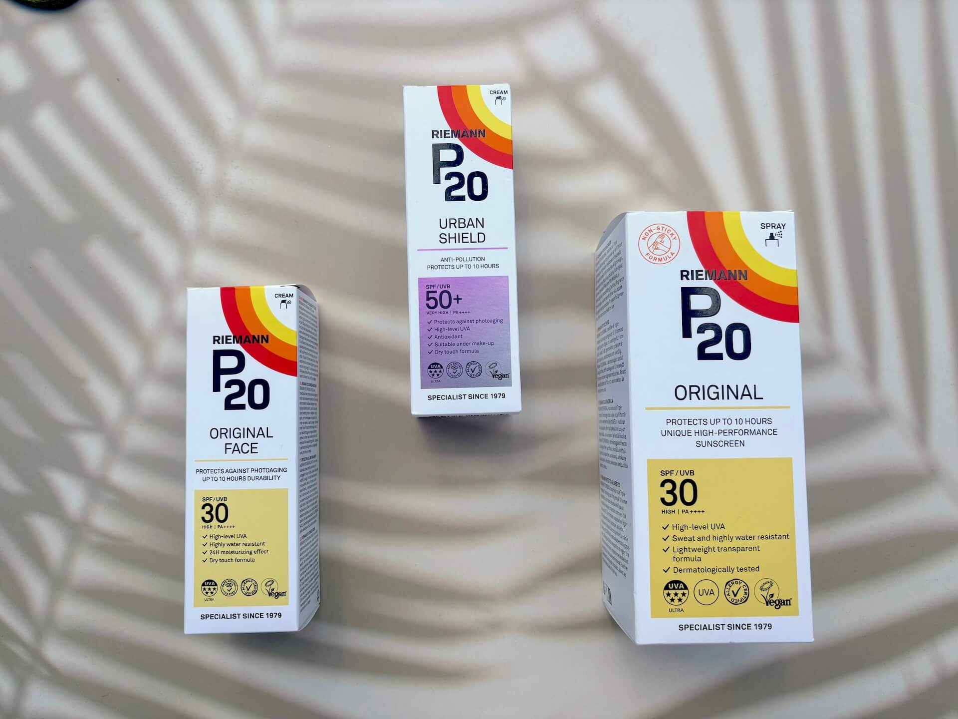 P20 Riemann Urban Shield SPF 50+ og to andre solcremer fra P20