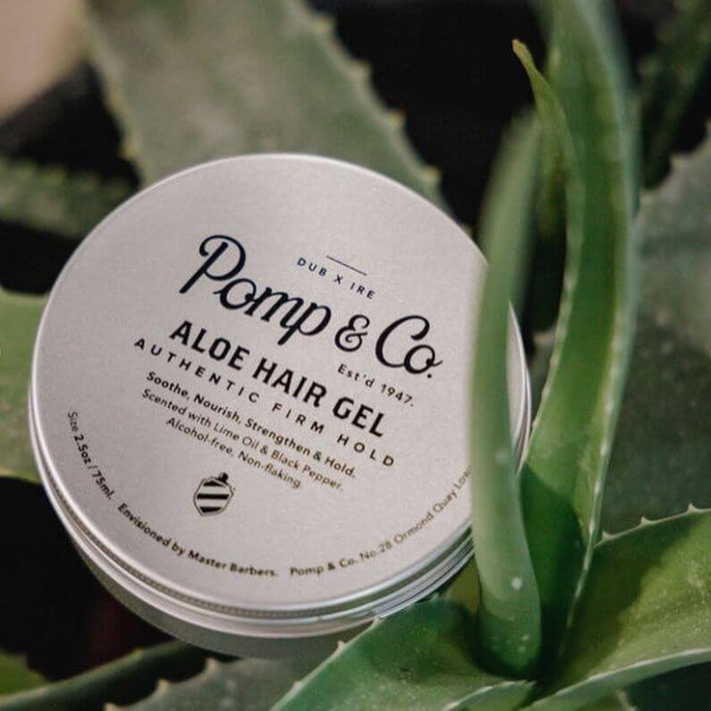 Pomp & co hair gel der ligger i aloe vera