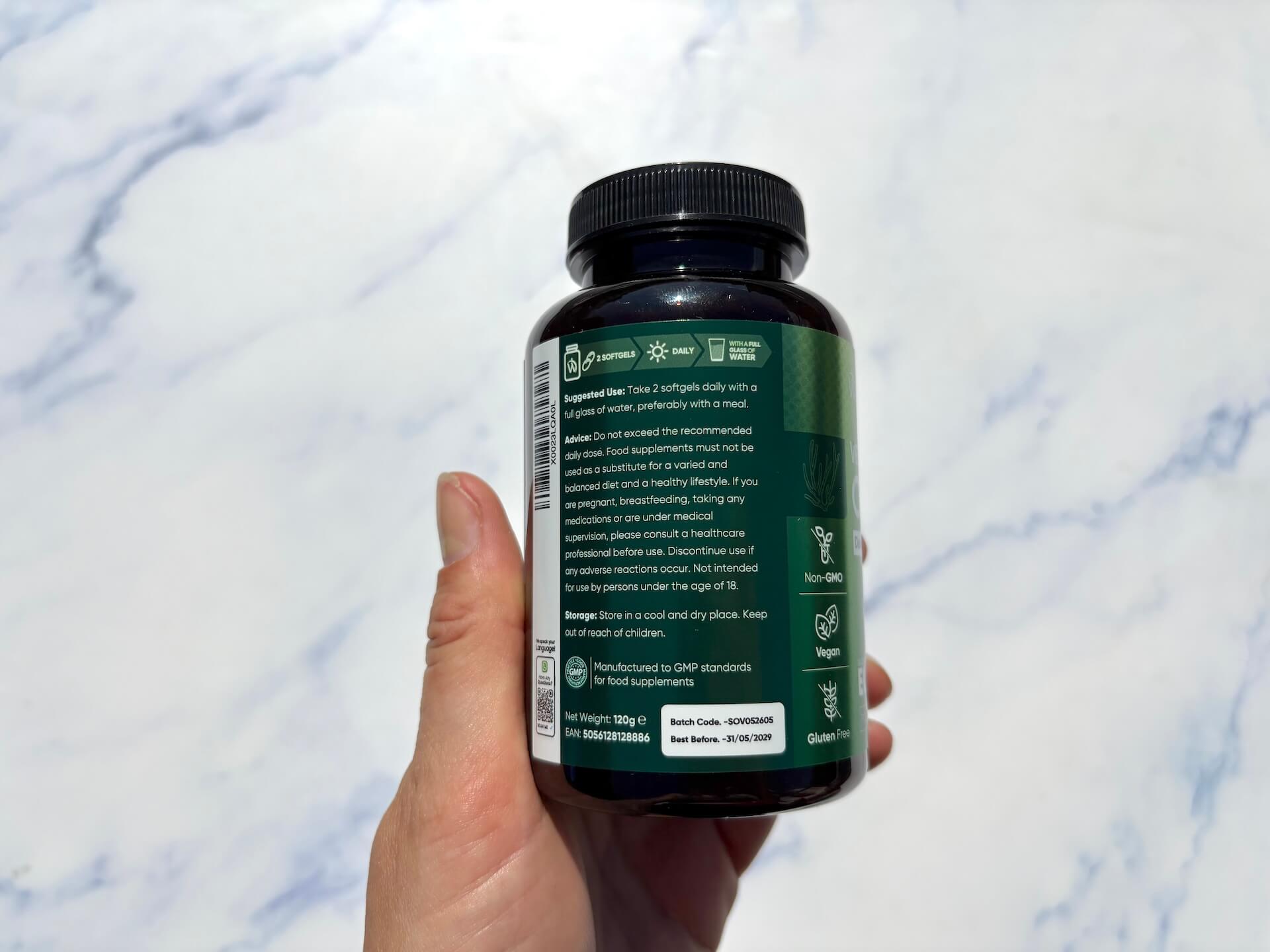 Produktinfo på WeightWorld Vegan Omega-3 bøtte