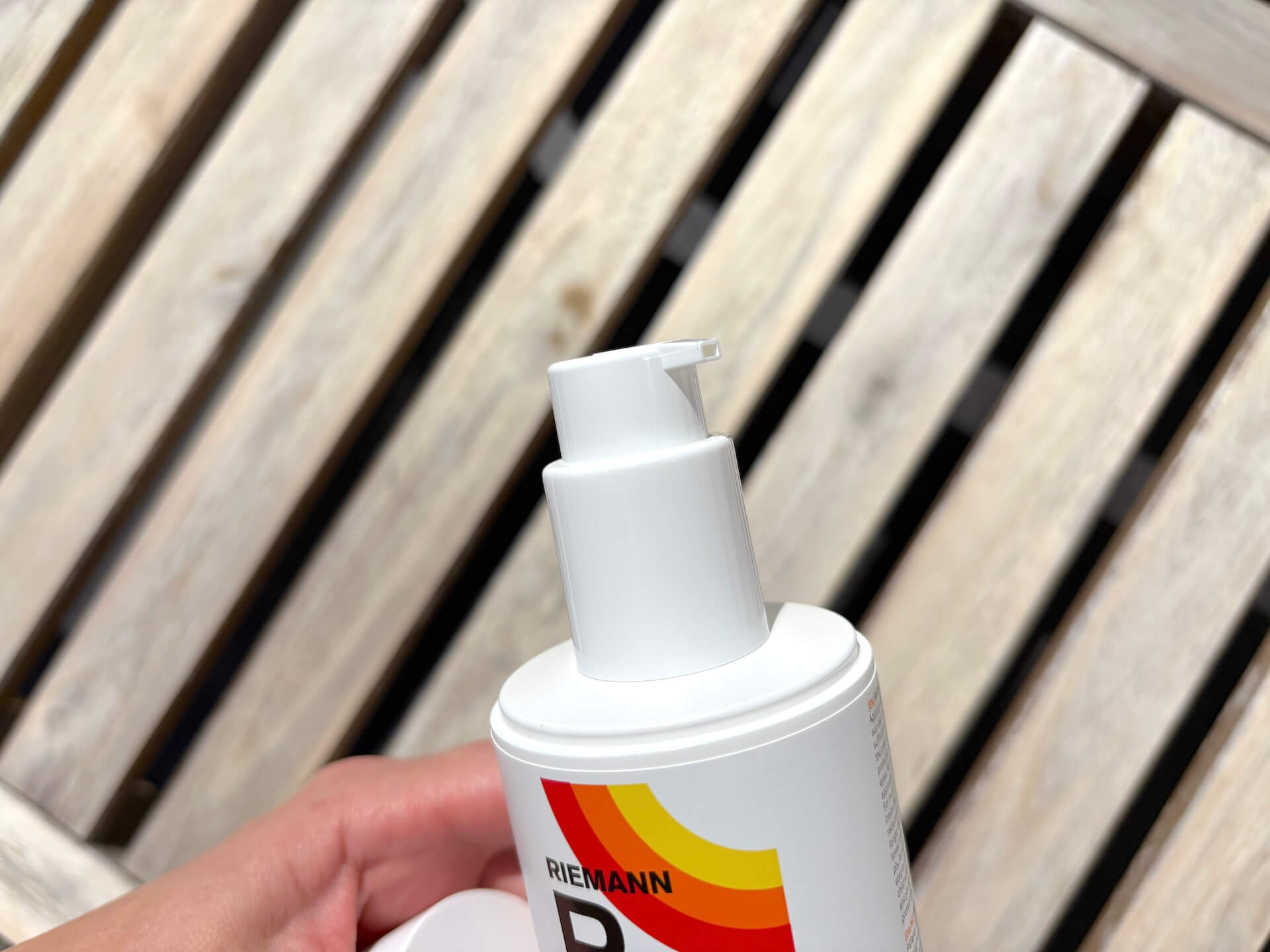Pumpe på P20 Riemann Kids SPF 50+ solcreme til børn