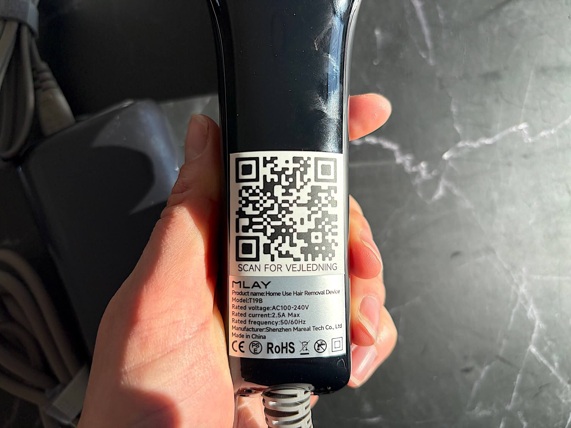 QR kode med vejledning til DeluxeCare IPL FastFlash