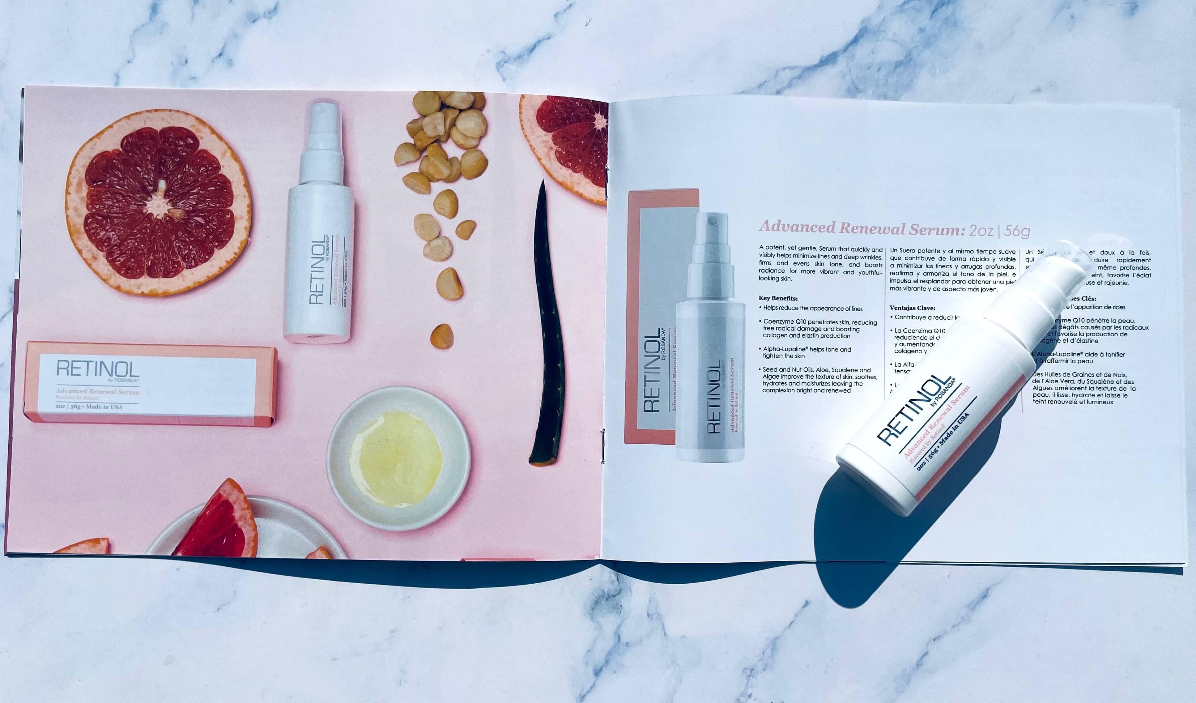Retinol By Robanda Advanced Renewel serum brochure