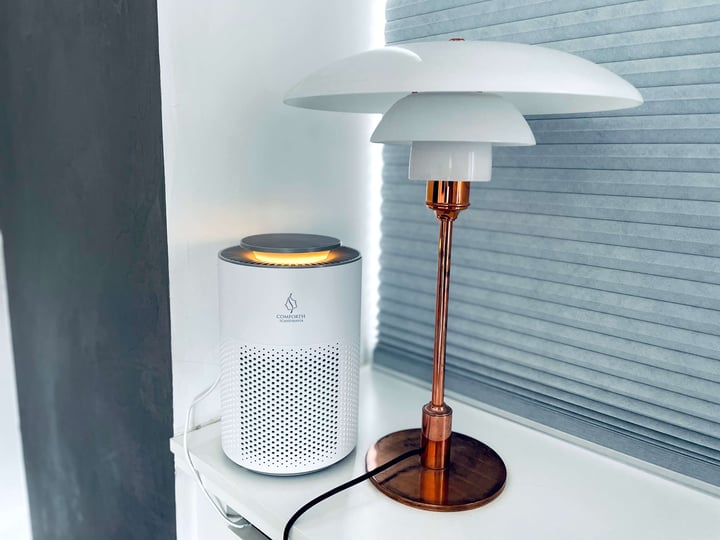 Soveværelse med Air Purifier fra Comforth Scandinavia