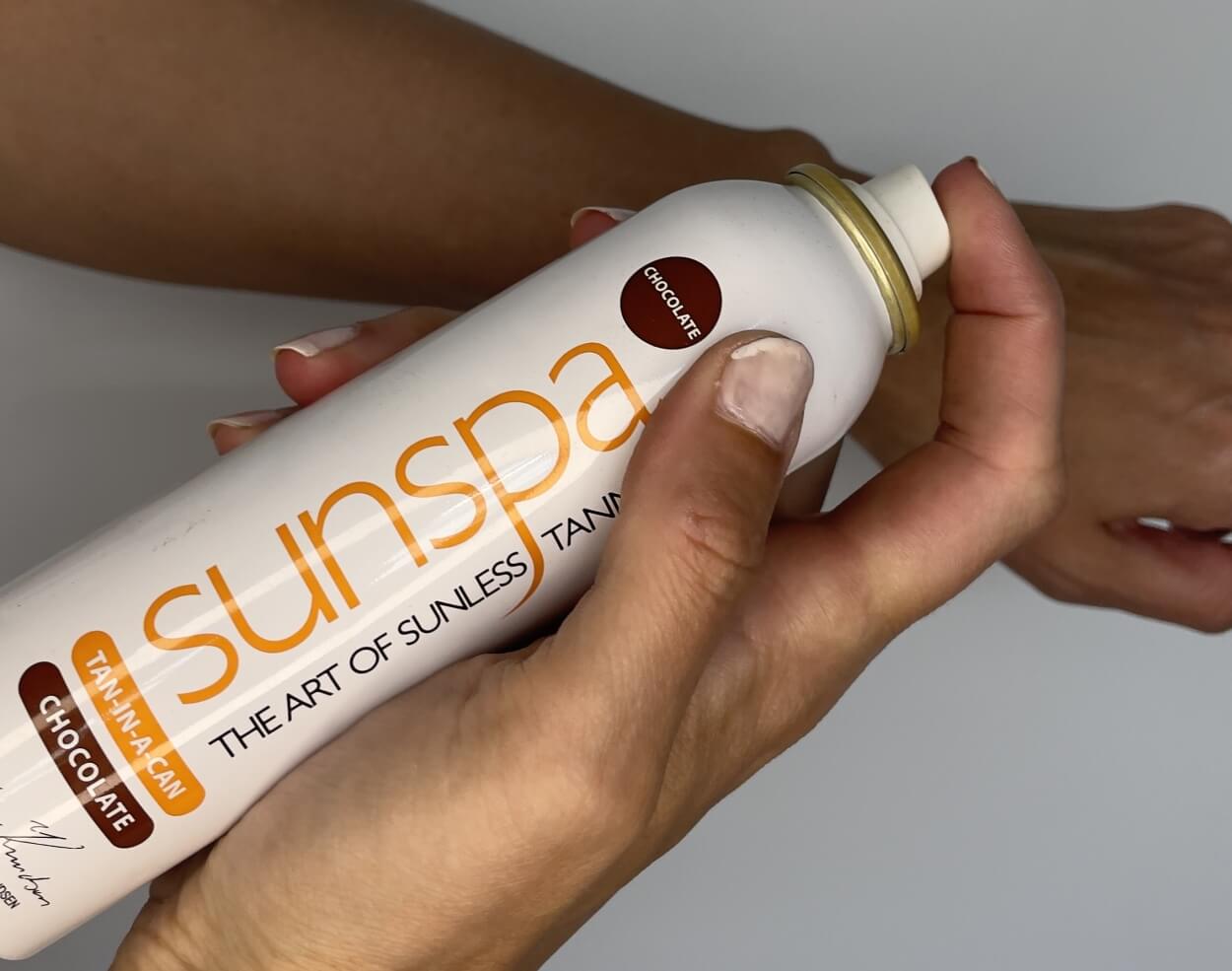 Sunspa tan-in-a-can Chocolate selvbruner spray foran sommerbrun arm