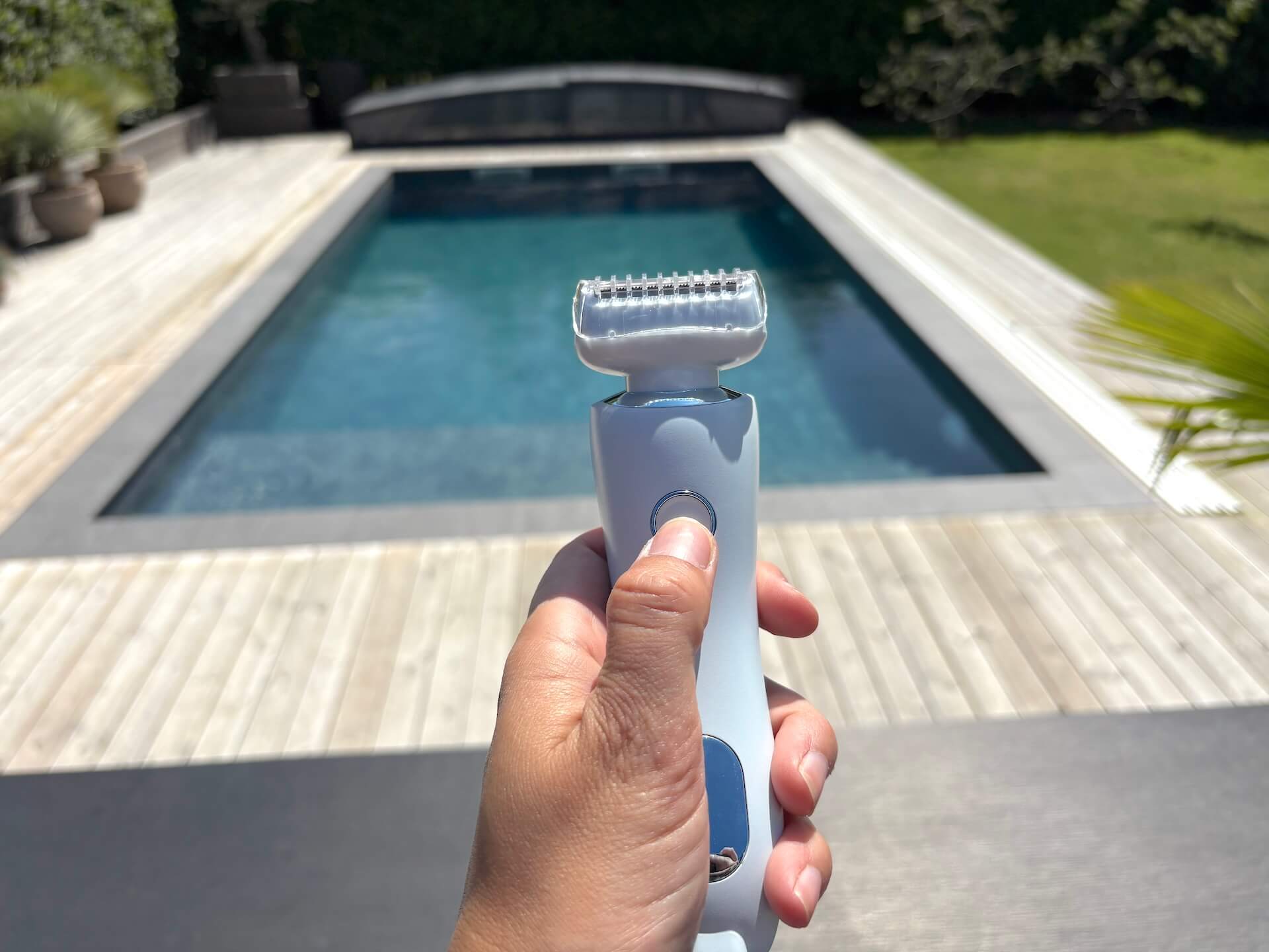 Tænd og sluk knap på SkySkin Ladyshaver